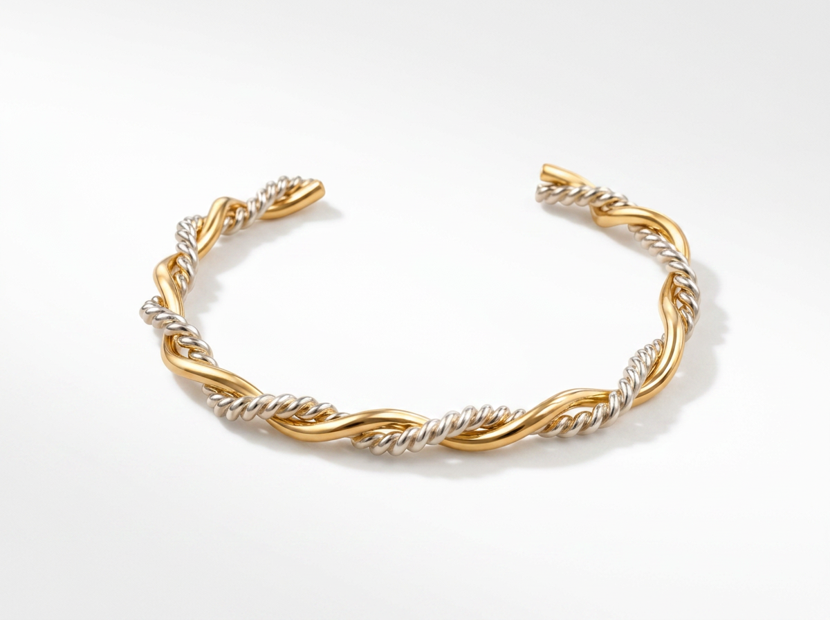 THE RACHEL MIXED TWIST BANGLE