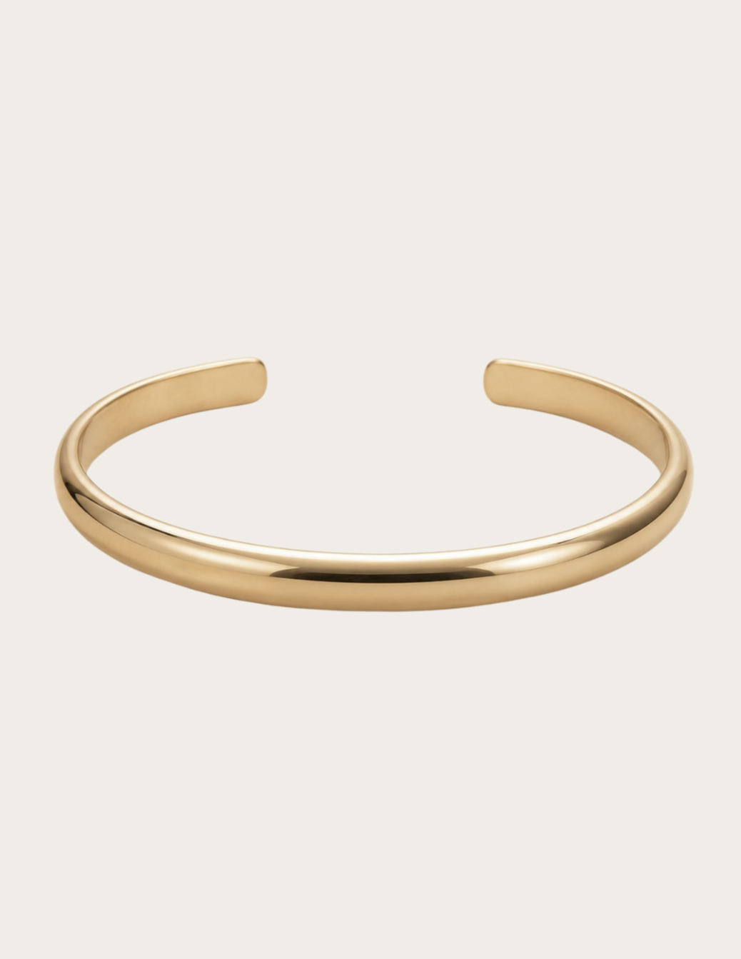 THE THICK GOLD HALF ROUND BANGLE