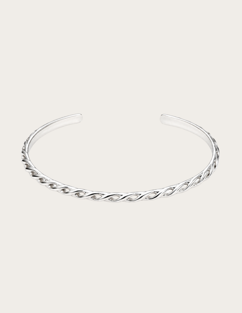 THE SILVER BRAID BANGLE