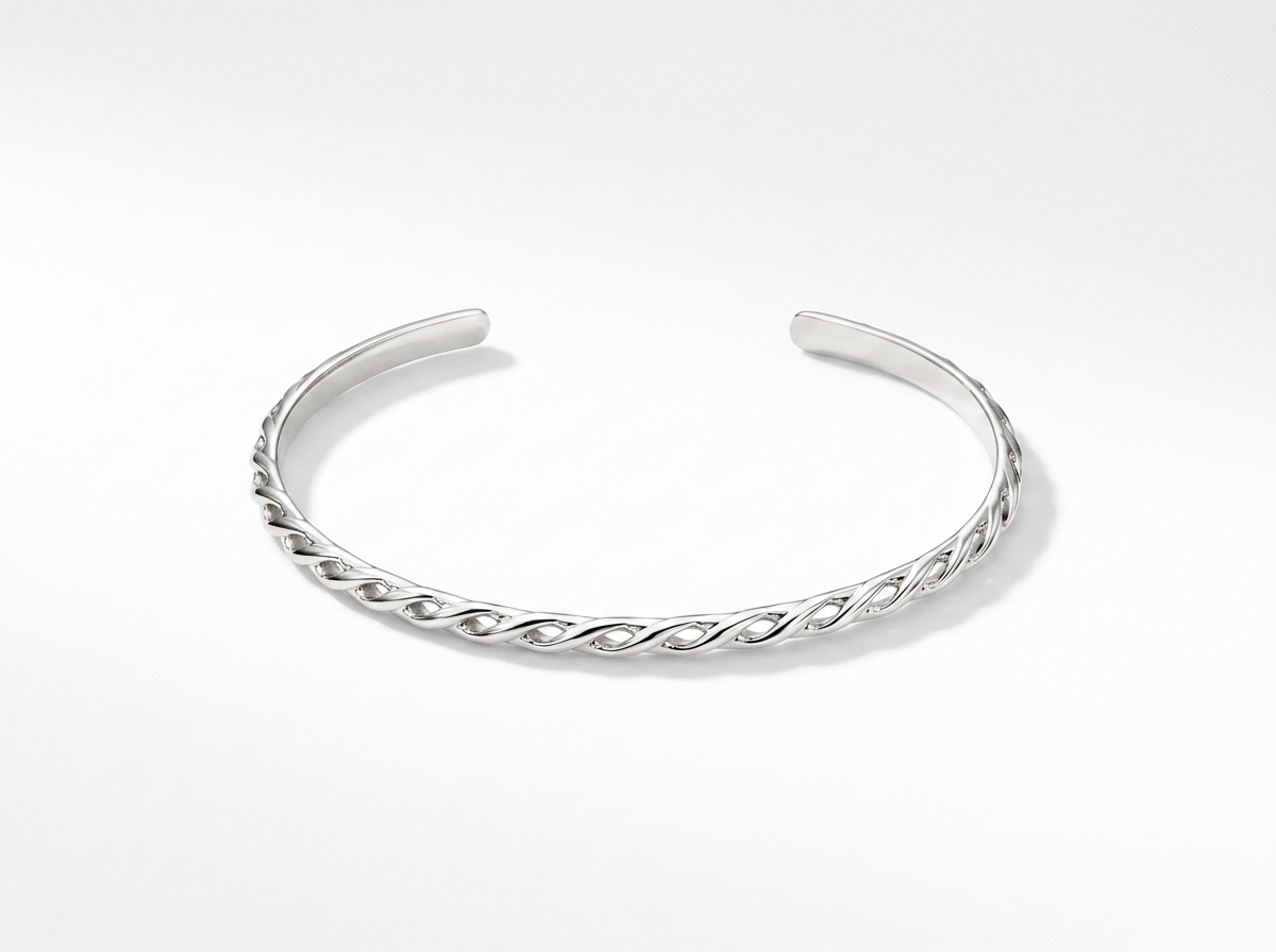 THE SILVER BRAID BANGLE