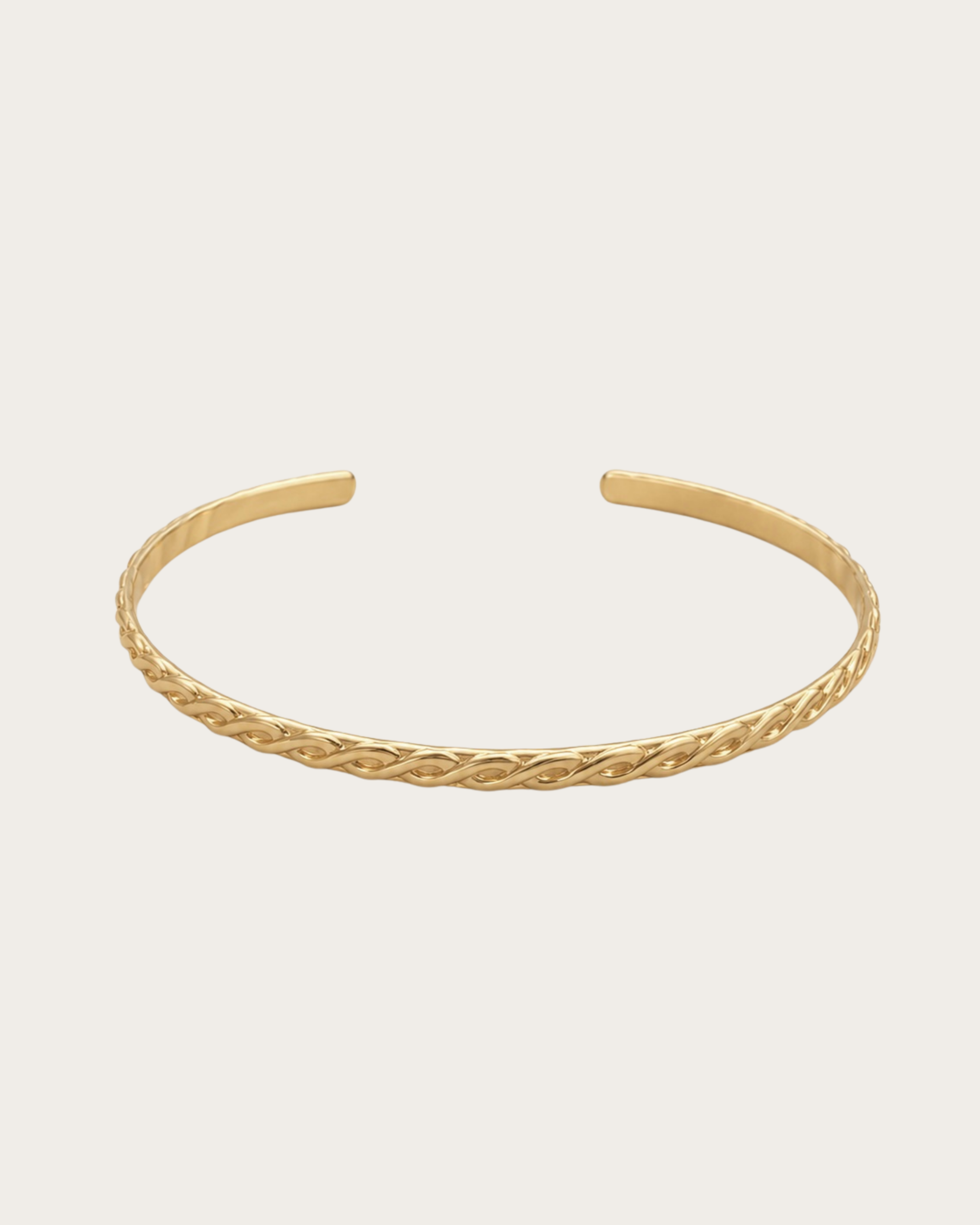 THE BRAIDED GOLD BANGLE