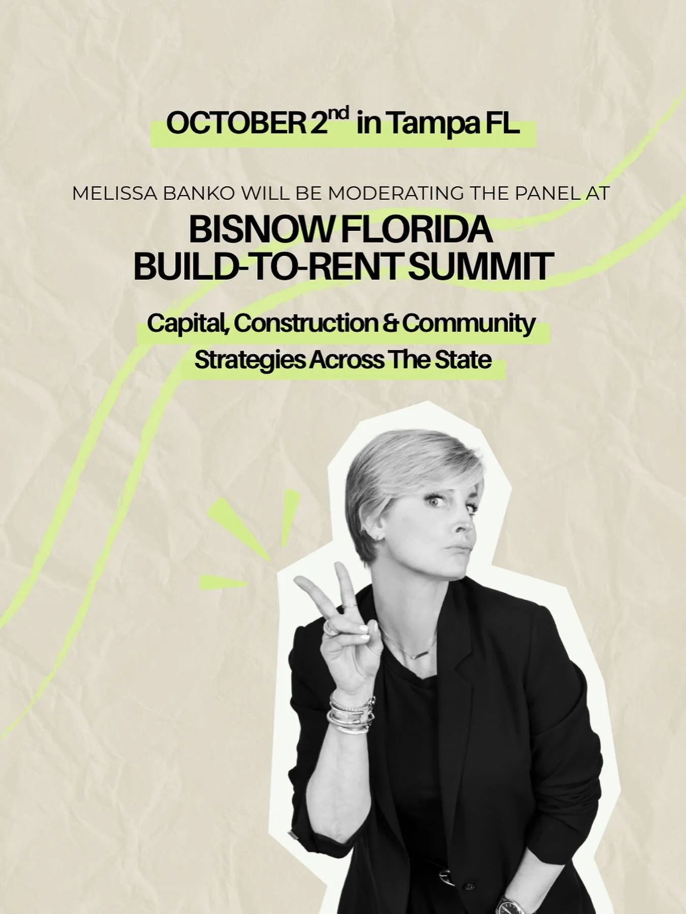 Melissa Banko and Megan Hosfeld are heading to Tampa on October 2nd for the Bisnow Florida Build-To-Rent Summit!

Melissa will be moderating the panel on Construction, Operations &amp; Tech &mdash; Trends Beyond the Capital Raise.

Are you going to b