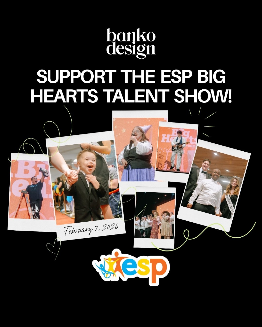 We&rsquo;re looking for corporate sponsors. 💛
Melissa Banko, Founder and visionary of Banko Design, also serves as a Champion Board Member for ESP (Extra Special People), a nonprofit creating life-changing experiences for people with disabilities an