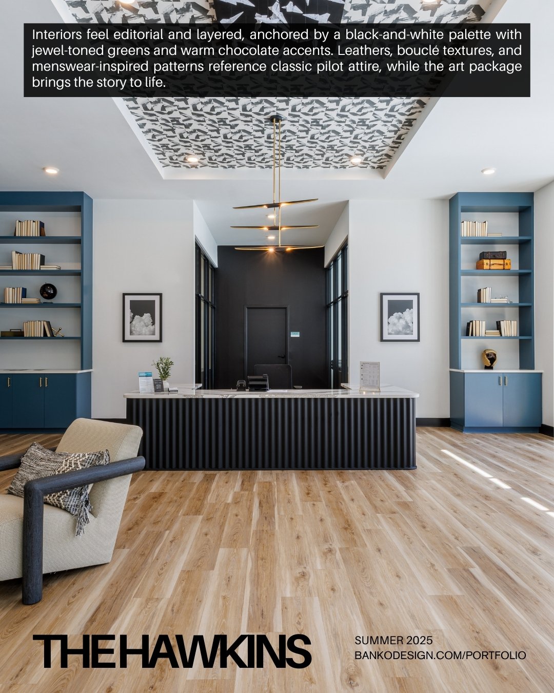 Now live on our portfolio- The Hawkins in Chamblee, GA. 
A modern tribute to the area&rsquo;s aviation and military history. Positioned beside the main runway at PDK Airport, this multifamily community was designed to feel immersive and memorable! 🛫