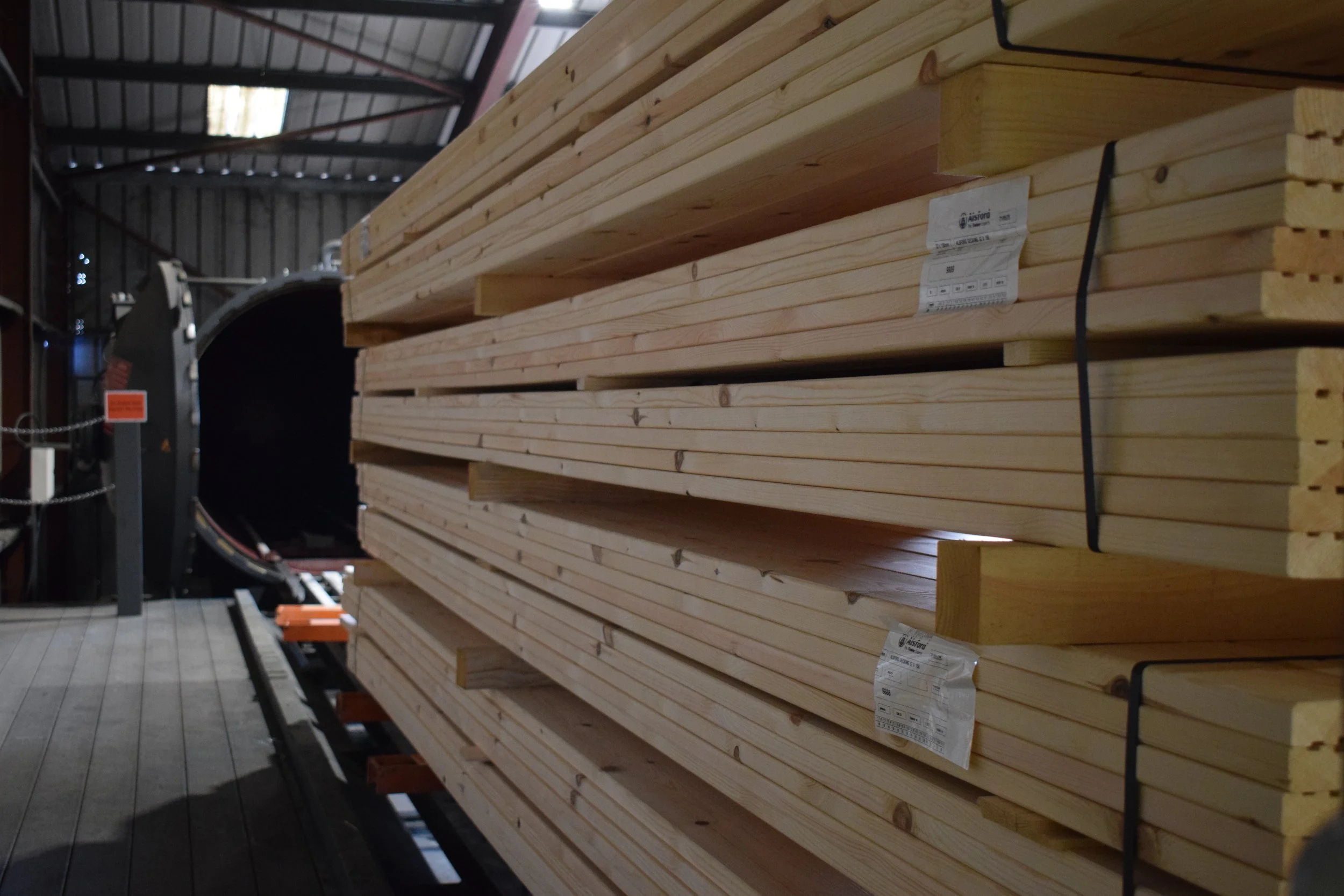 Untreated softwood timber