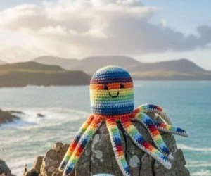 Rainbow Octopus Rattle