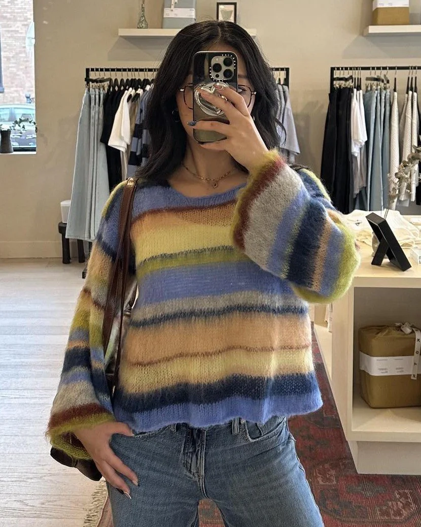 Watercolor Brushed Sweater Knit Pattern