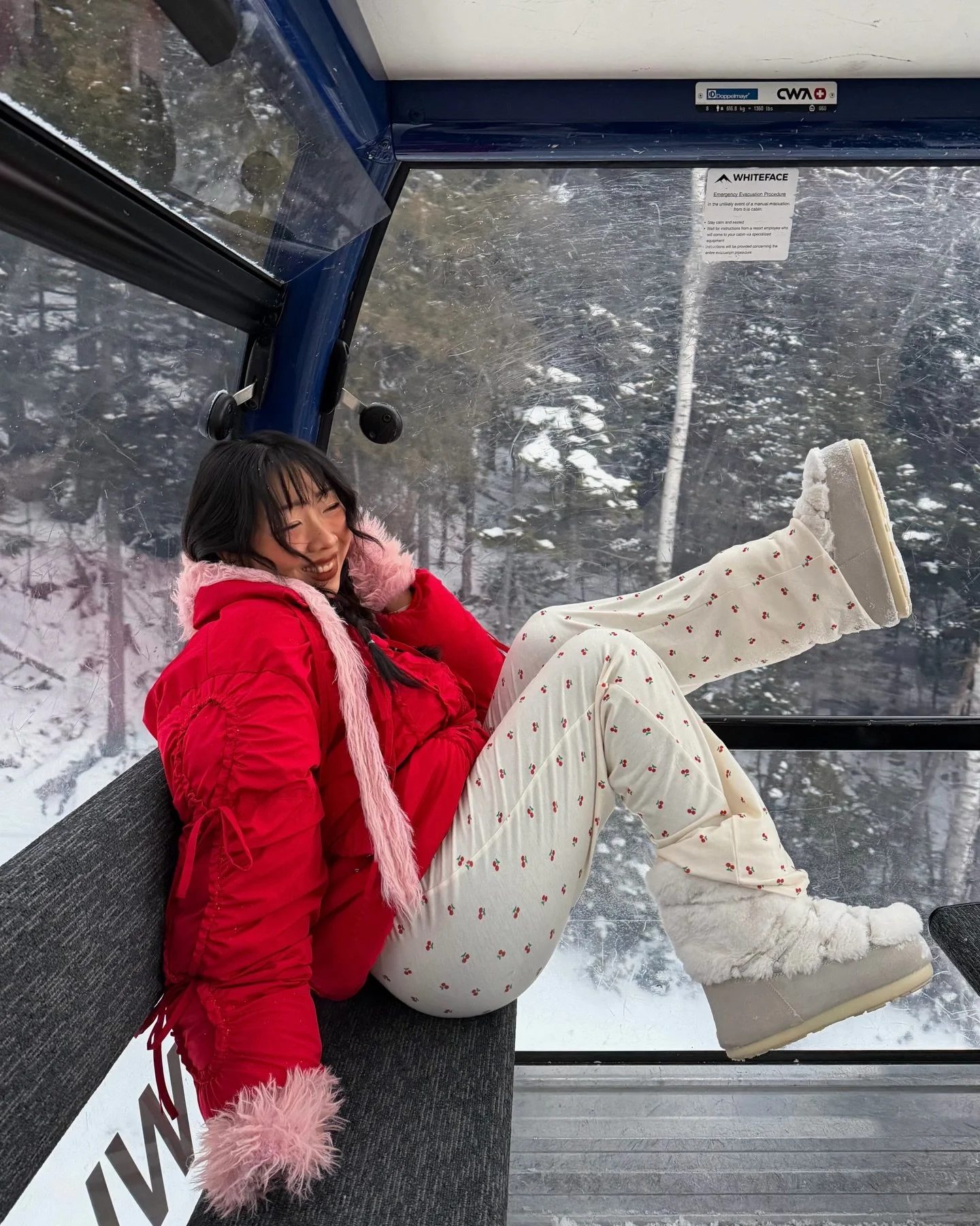 fluffy bonnet &amp; handwarmers making their snow debut ❄️ pattern on my site!