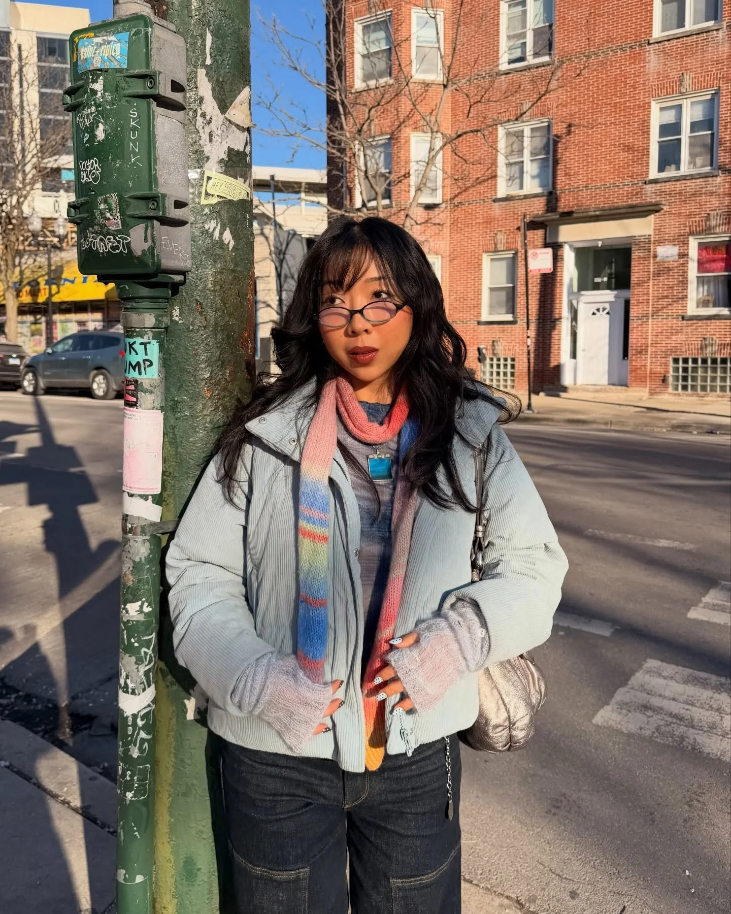 my crochet/knit accessories in the wild...do we want a pattern for the beanie even tho it looks dumb on my big chinese head...