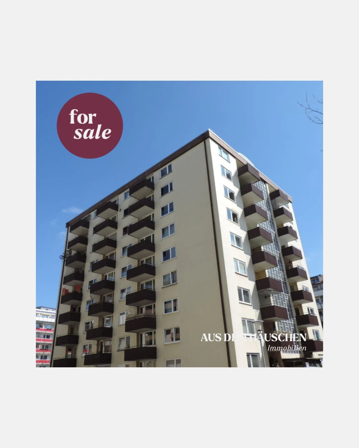 M&uuml;nchen &ndash; Maxvorstadt/Schwabing-West &ndash; 249.000 &euro;
Helles City-Apartment mit Weitblick, separater K&uuml;che, Bad mit Wanne &amp; Aufzug
Zentral &bull; Ruhig &bull; Urban
Nur wenige Schritte vom Nordbad entfernt liegt dieses charm