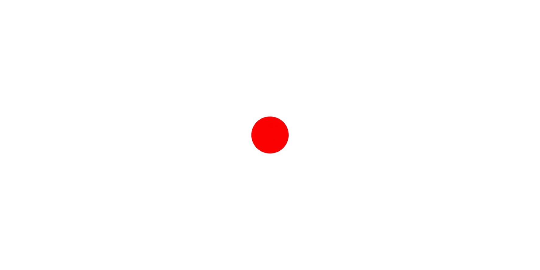 Illustration of the radioactivity hazard symbol, featuring a black trefoil shape with a red circle in the center.