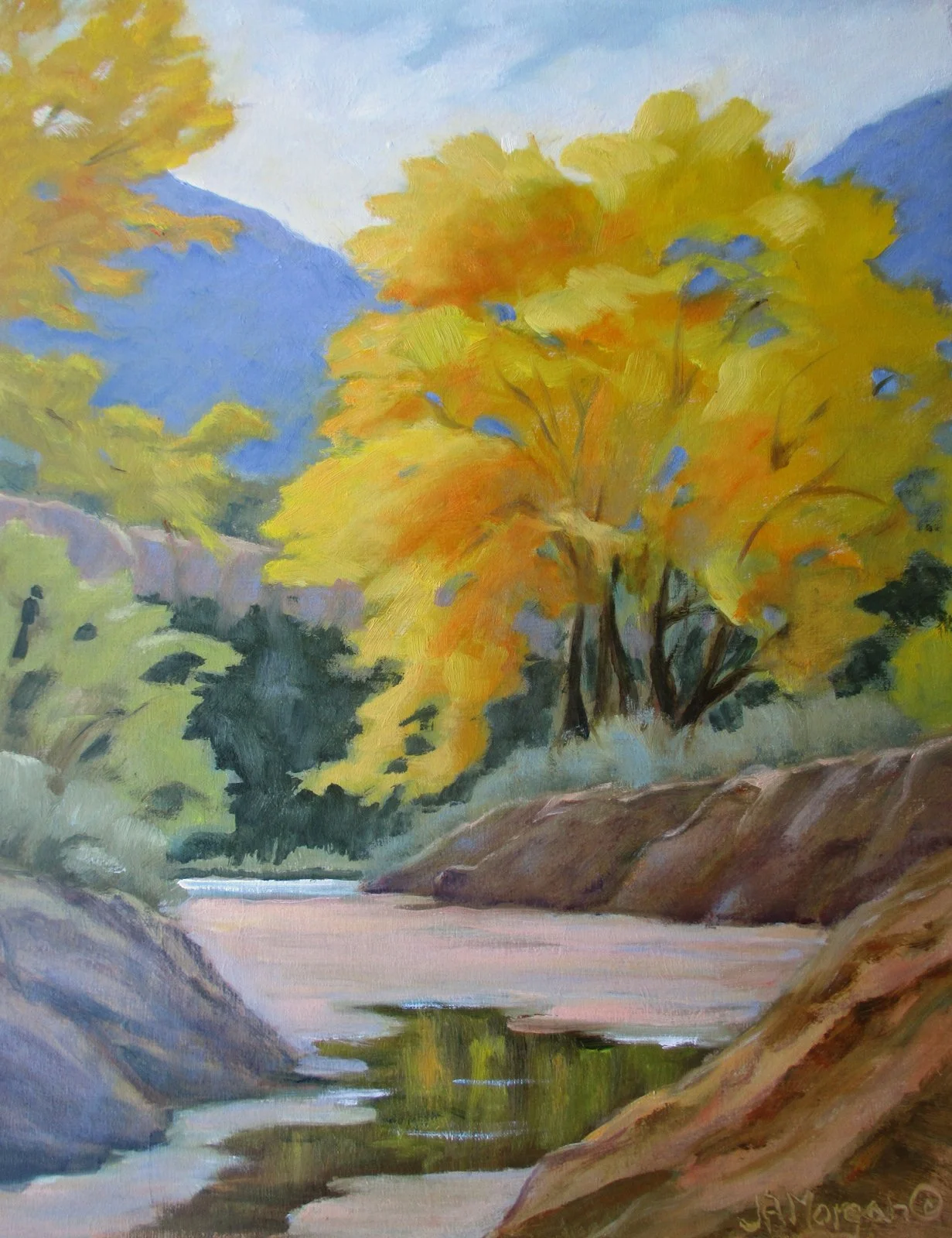 Autumn Reflections  20x16  Oil_judy_morgan_895.JPG