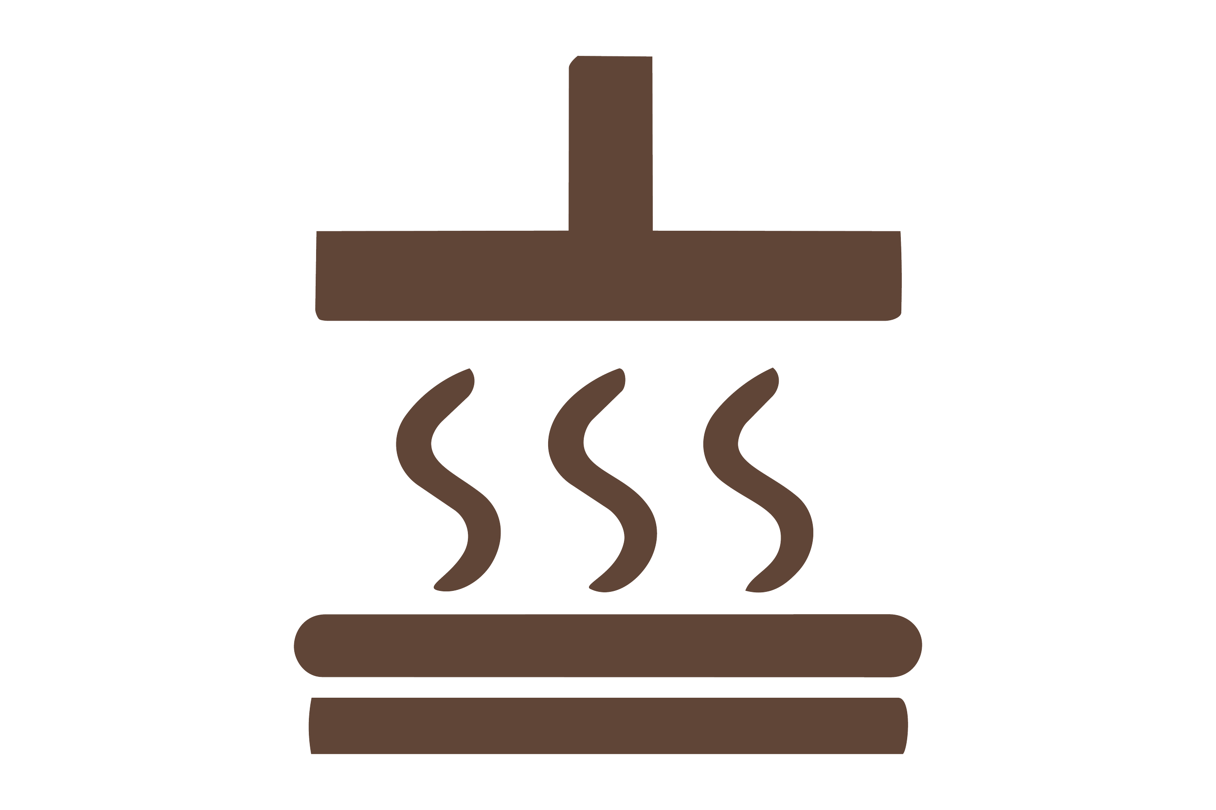 Icon of a pot with steam rising from it, indicating steaming or cooking process.