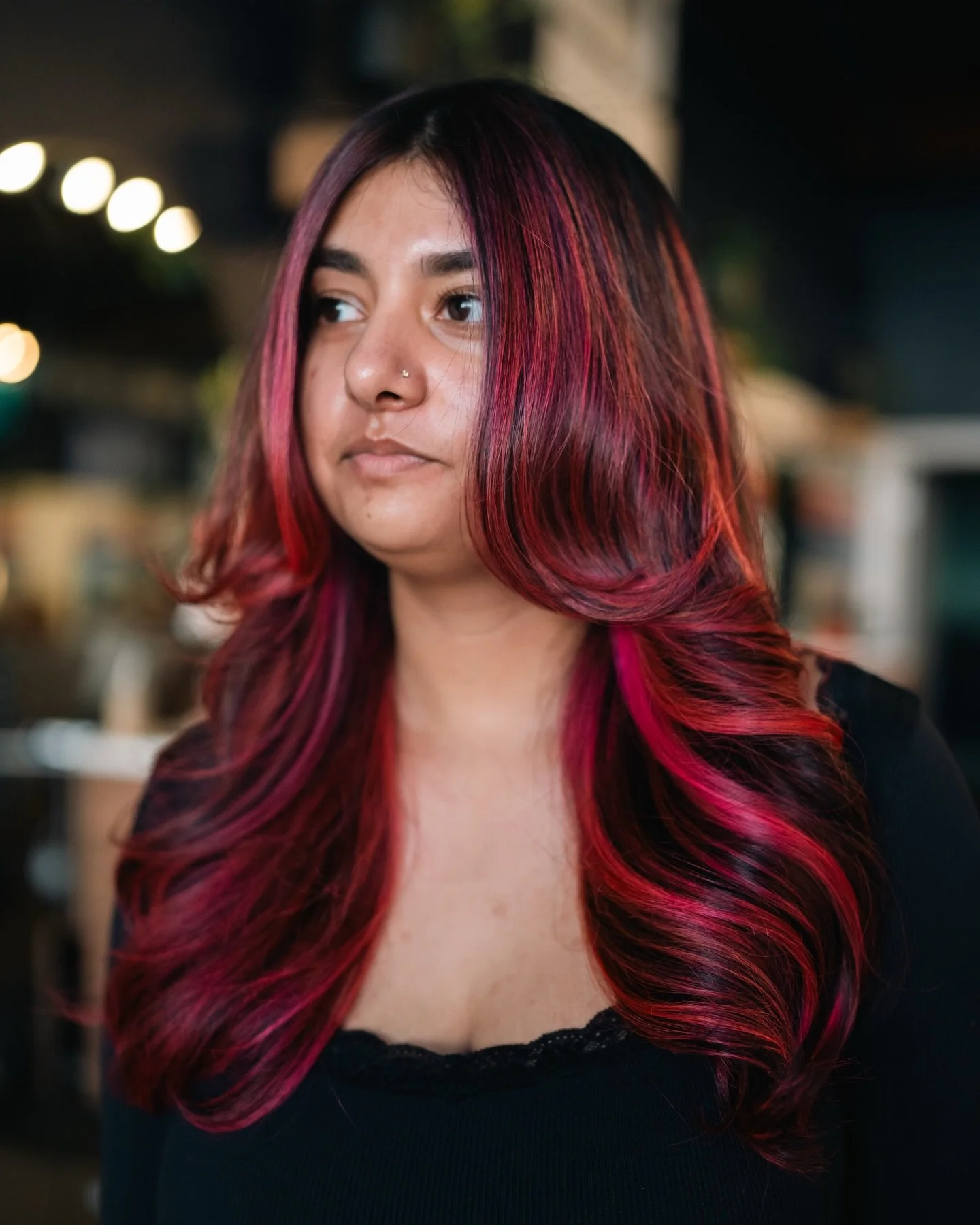 This dimensional neon pink didn&rsquo;t happen by accident 💕 

Anam has been dreaming about this pink highlight for a long time. Before we ever booked, we spent time in a color consultation talking through inspo, placement, and what would actually w