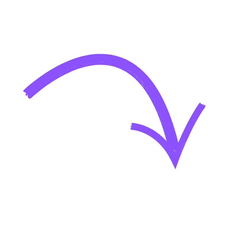 Purple curved arrow pointing downward and to the right.