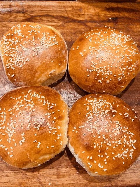 Pack of 8 Sourdough Hamburger Buns
