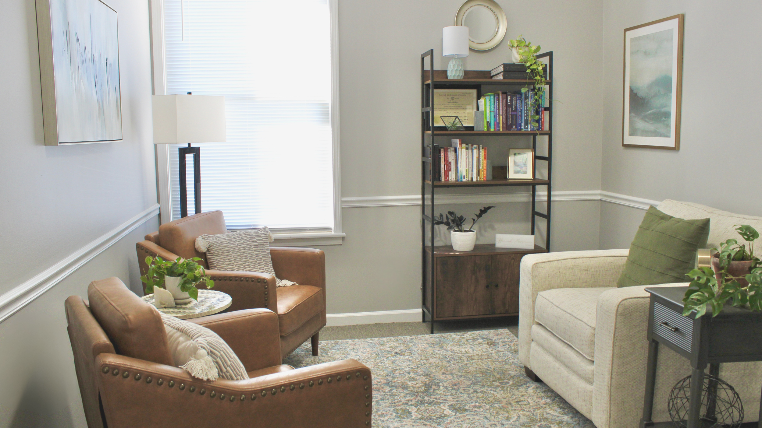 Welcoming therapy space in Clarksville, Tennessee for individual counseling and couples counseling