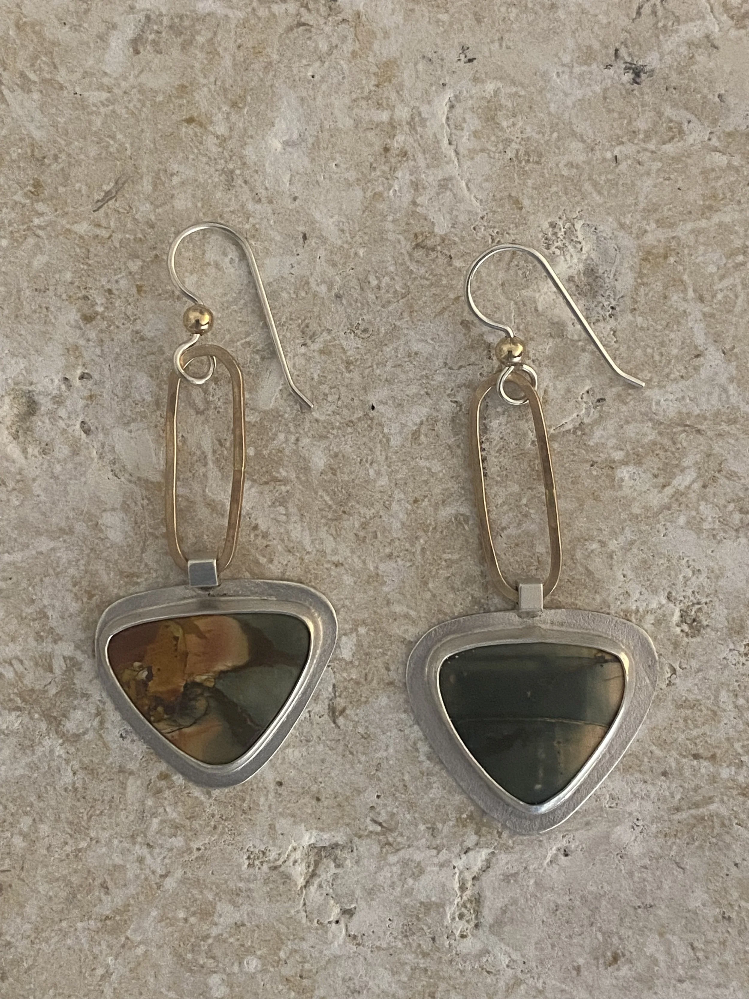 Green Jasper Earrings