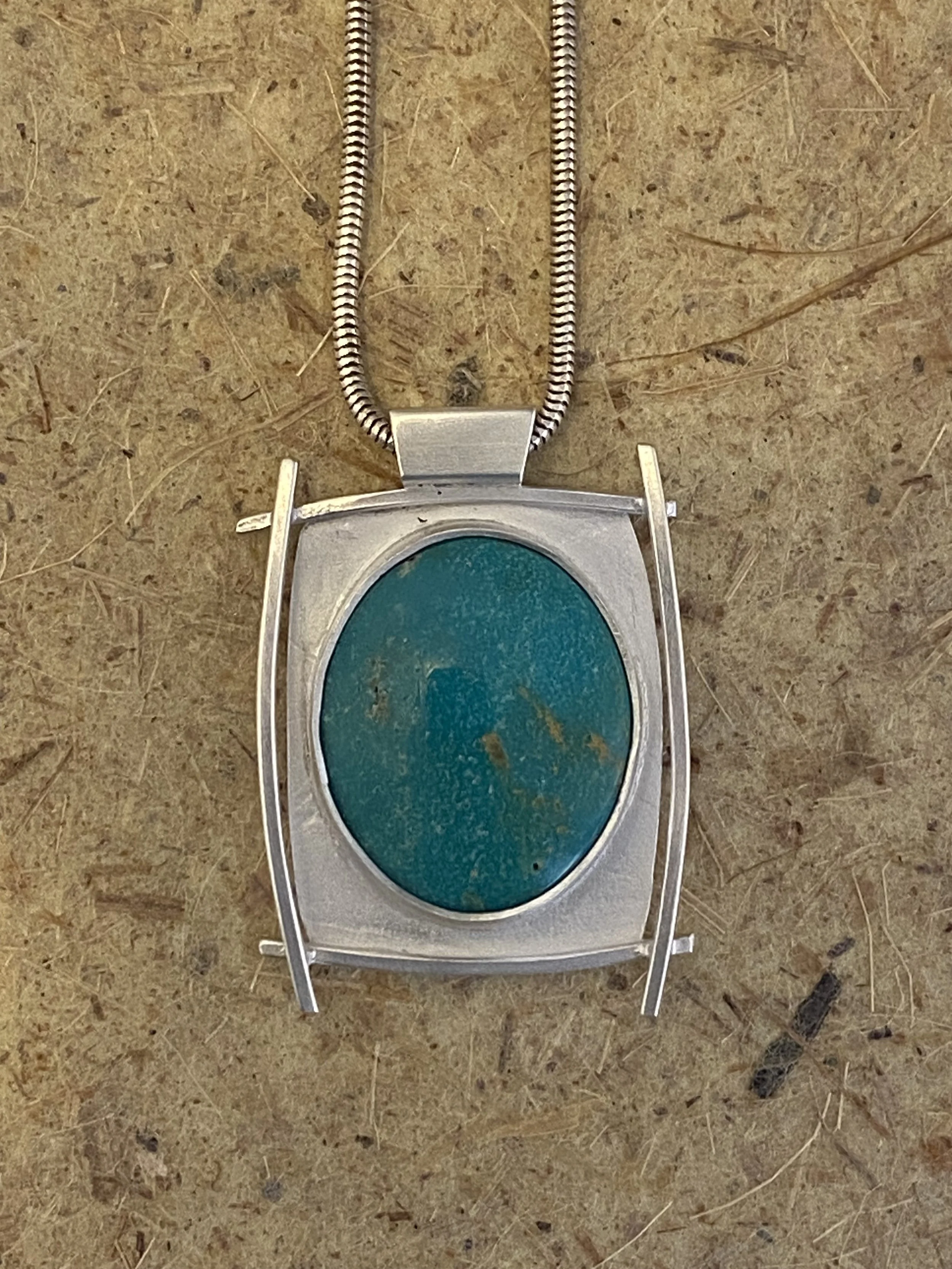 Oceanic Reflections Turquoise Pendant Necklace