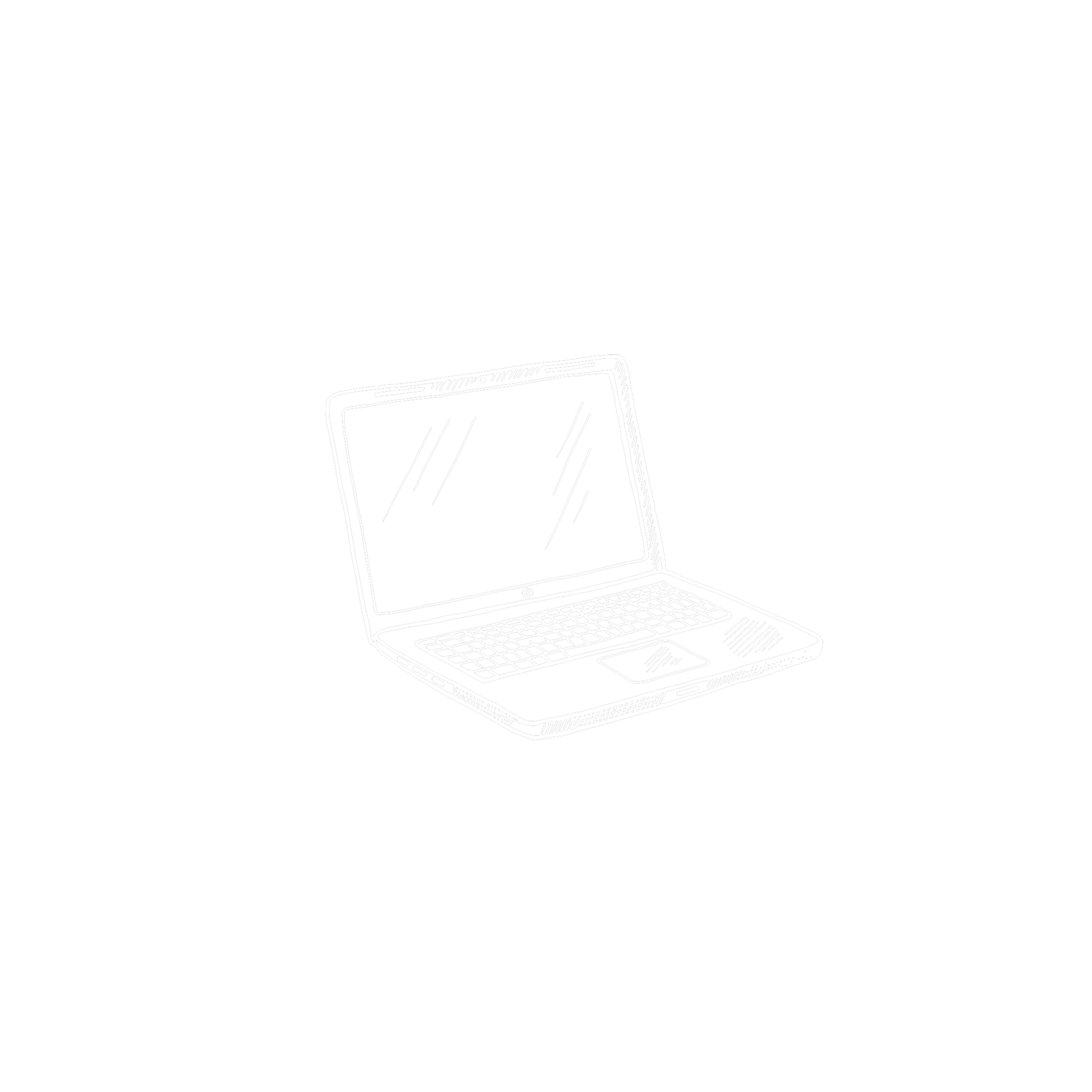 White laptop sketch