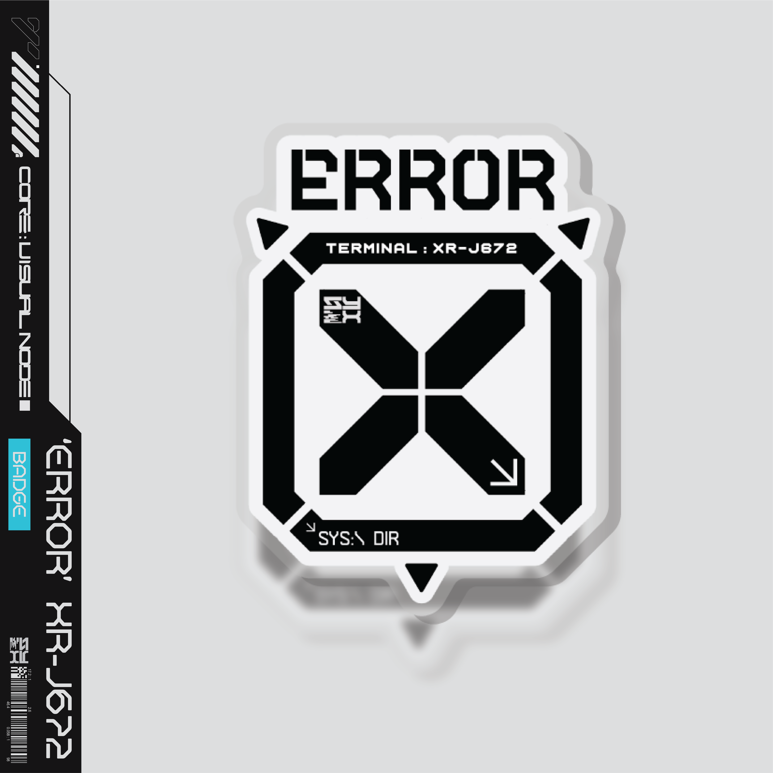 'ERROR' : ACRYLIC PIN BADGE