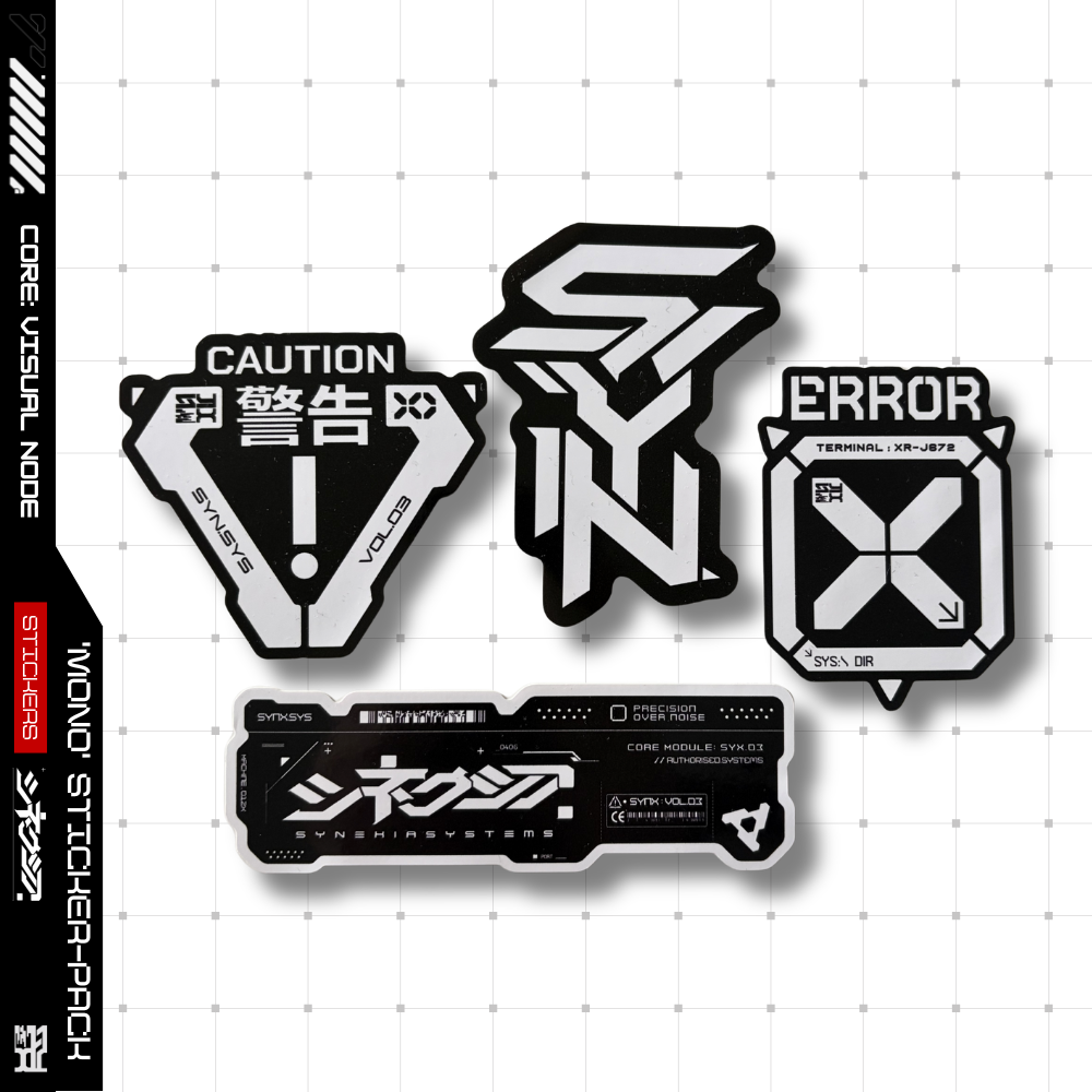 'MONOCHROME' : STICKER PACK — SYNEXIA