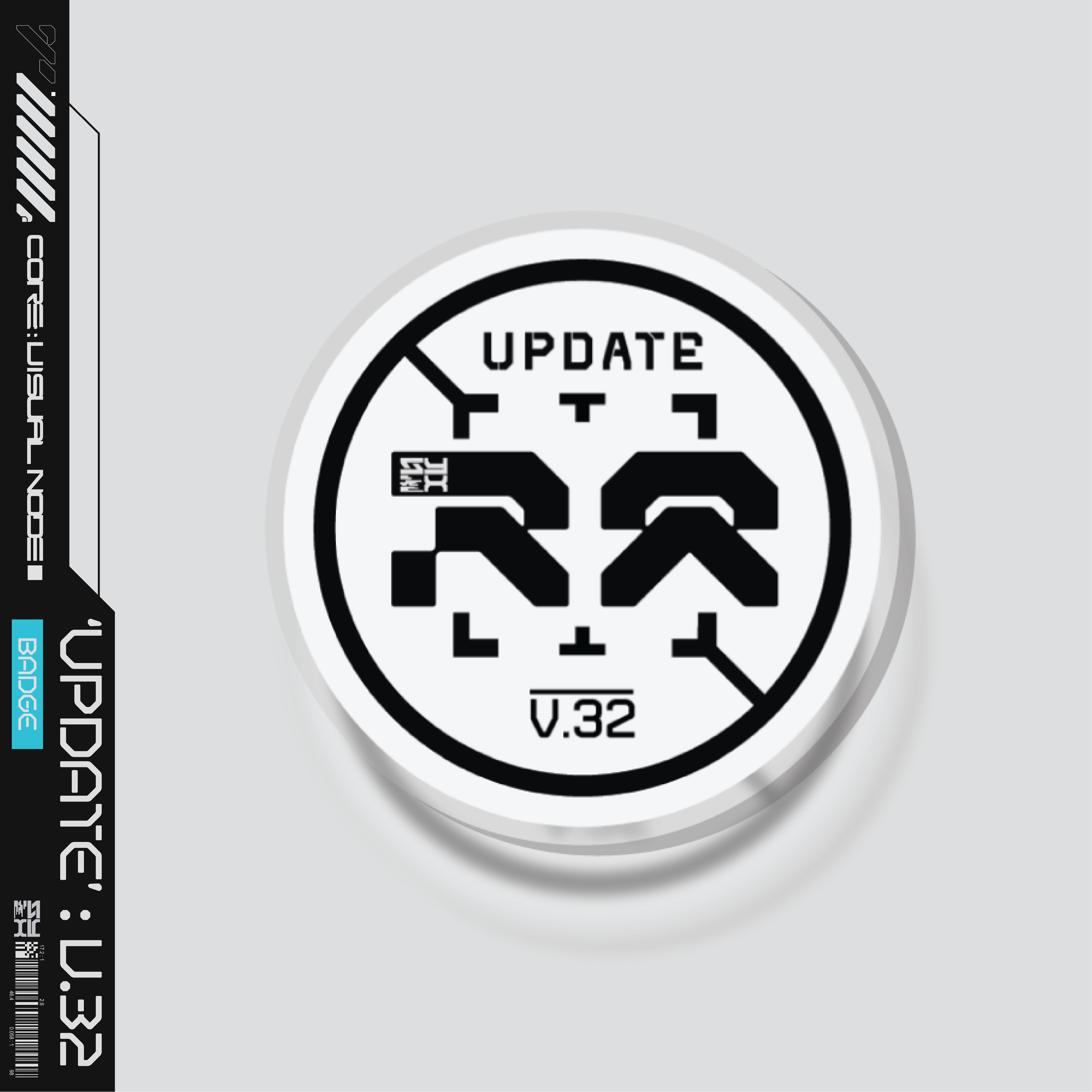 'UPDATE' : ACRYLIC PIN BADGE