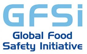 The Global Food Safety Initiative (GFSI) logo, featuring the acronym "GFSI" in large blue letters above the text "Global Food Safety Initiative," represents an international organization focused on improving food safety management systems worldwide.