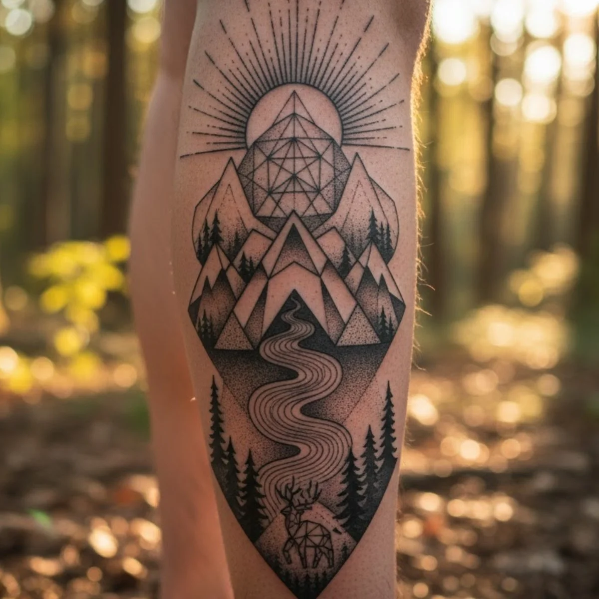 Geometric Nature Tattoos