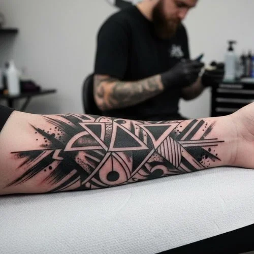 Geometric and Abstract Designs