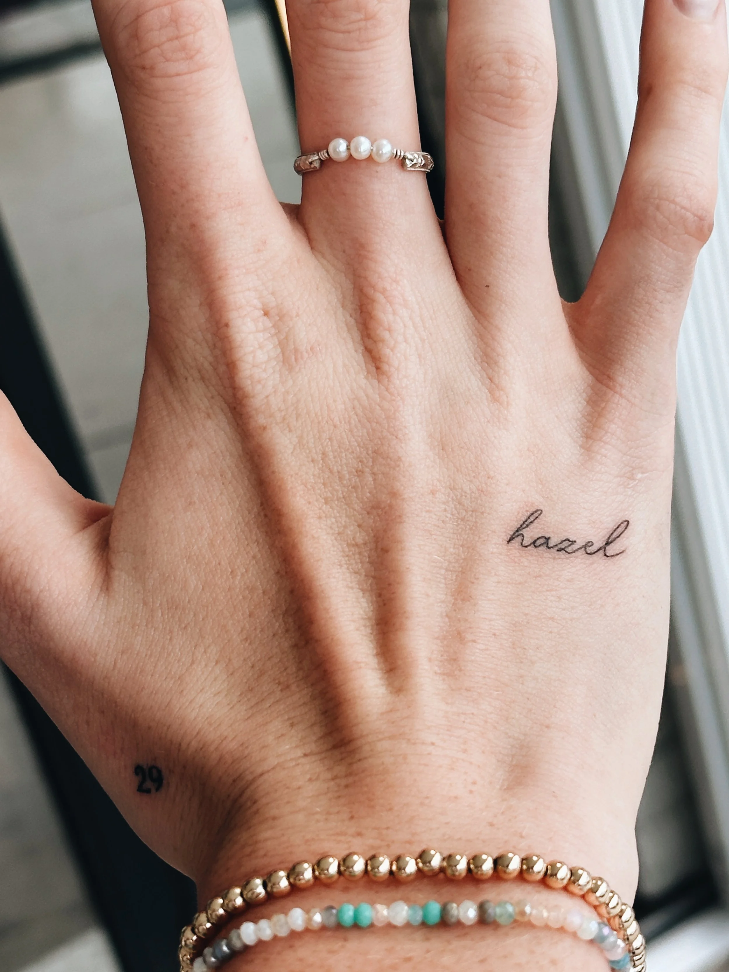 "Hazel" and #29 Hand Decorations