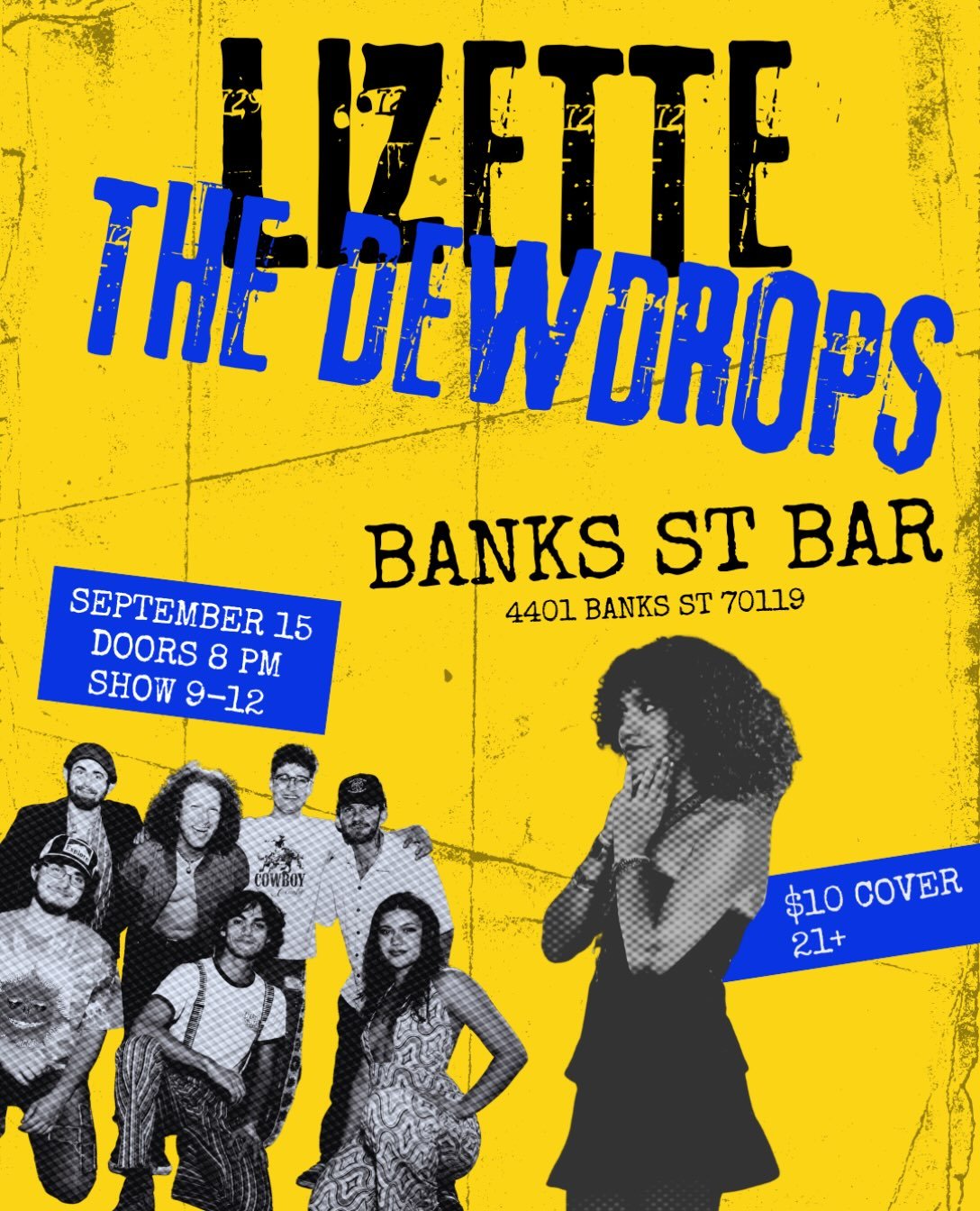 COLLAB OF THE CENTURY💿💧🌞

We will be at @banksstreetbar with the incredible @lizettecama this upcoming Tuesday! Grab a friend and come out!

Doors at 8
Lizette at 9
The Dewdrops at 10:30

Pure vibes and original music, all love💙