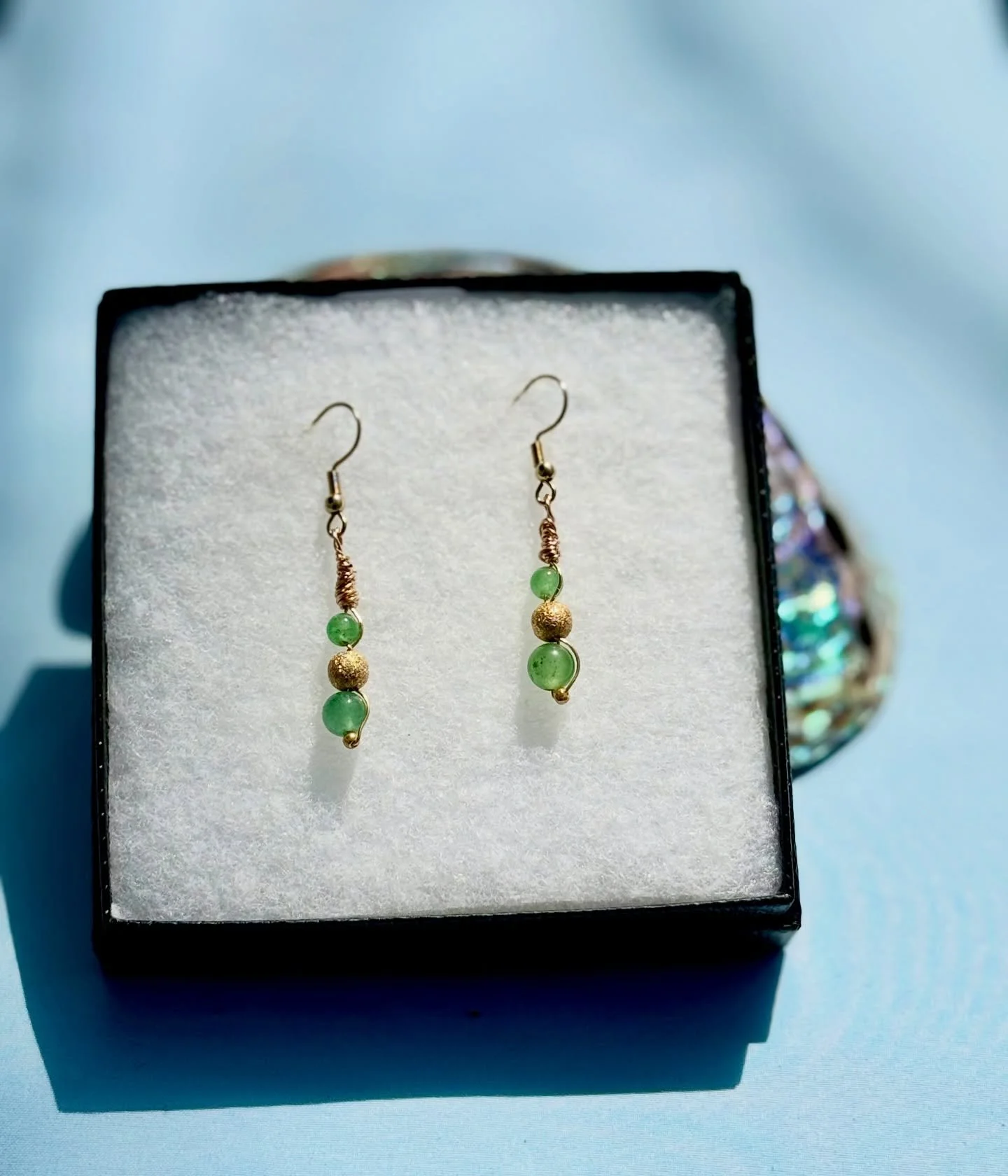 🍀 A Little Luck for You 🍀

Just finished these beautiful green jade earrings in time for St. Patrick&rsquo;s Day! Perfect for adding a pop of green to your outfit or celebrating the season with a little luck and light weight sparkle✨ 

#StPatricksD