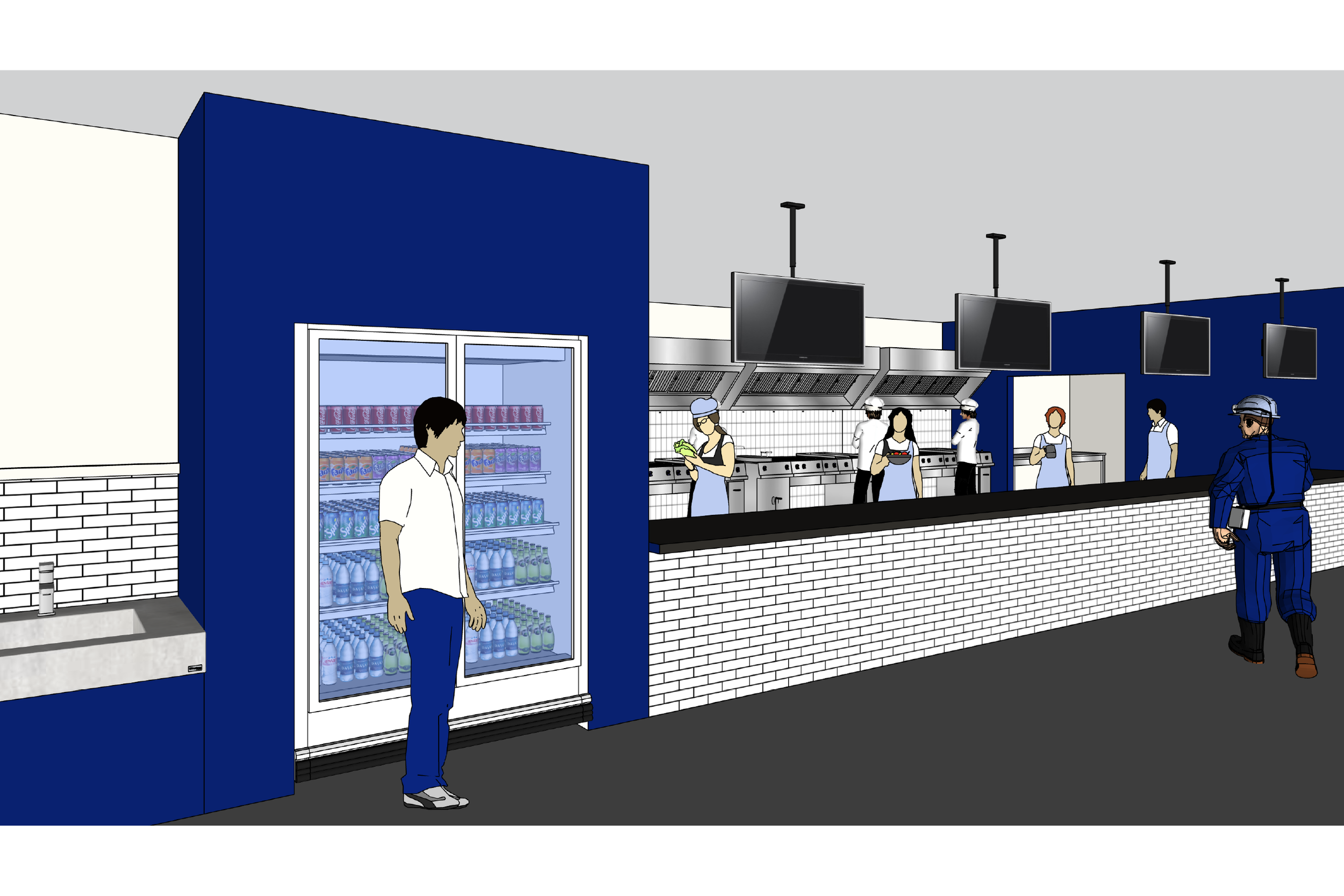 Hand wash, Coolers, Stations