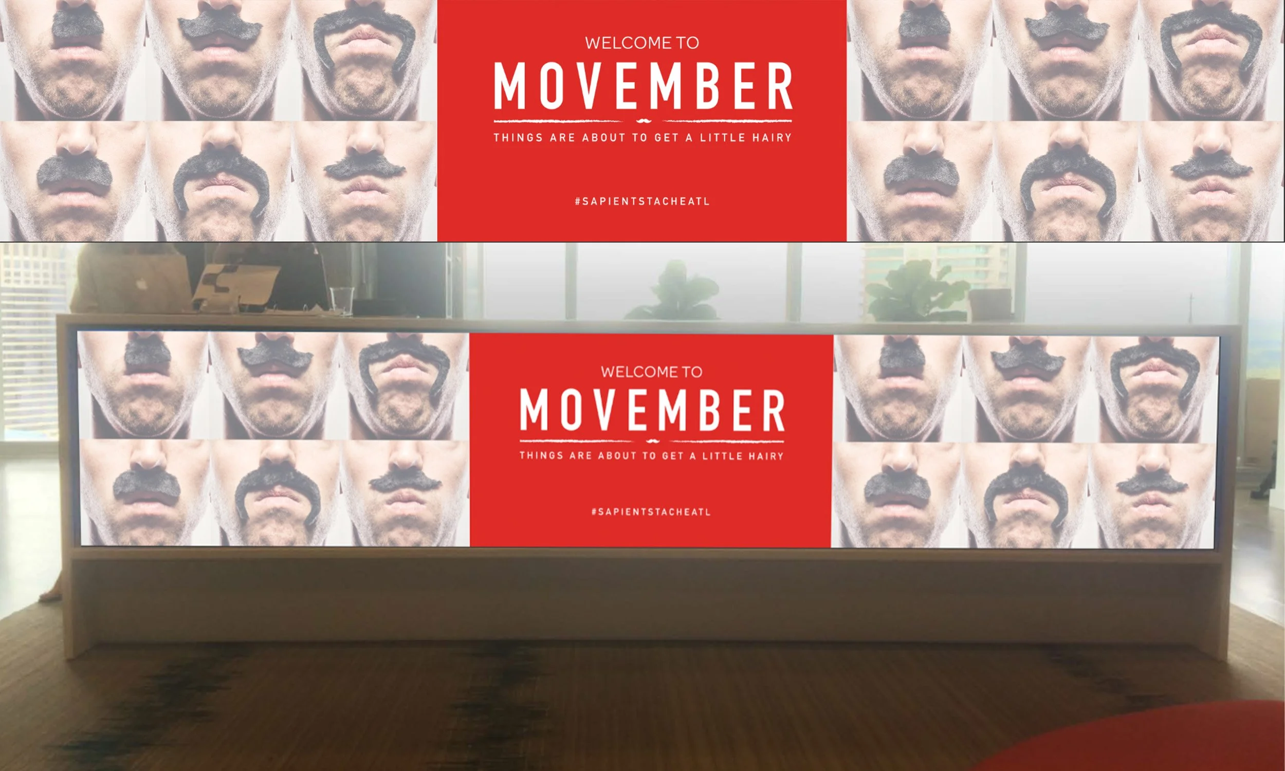 Front Desk Screen: Movember Fundraiser