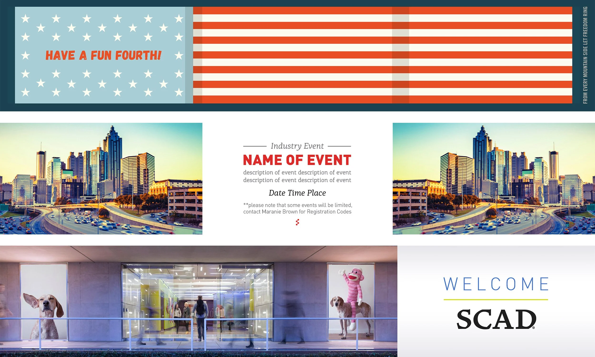 Front Desk Screen: 4th, Event Template, SCAD