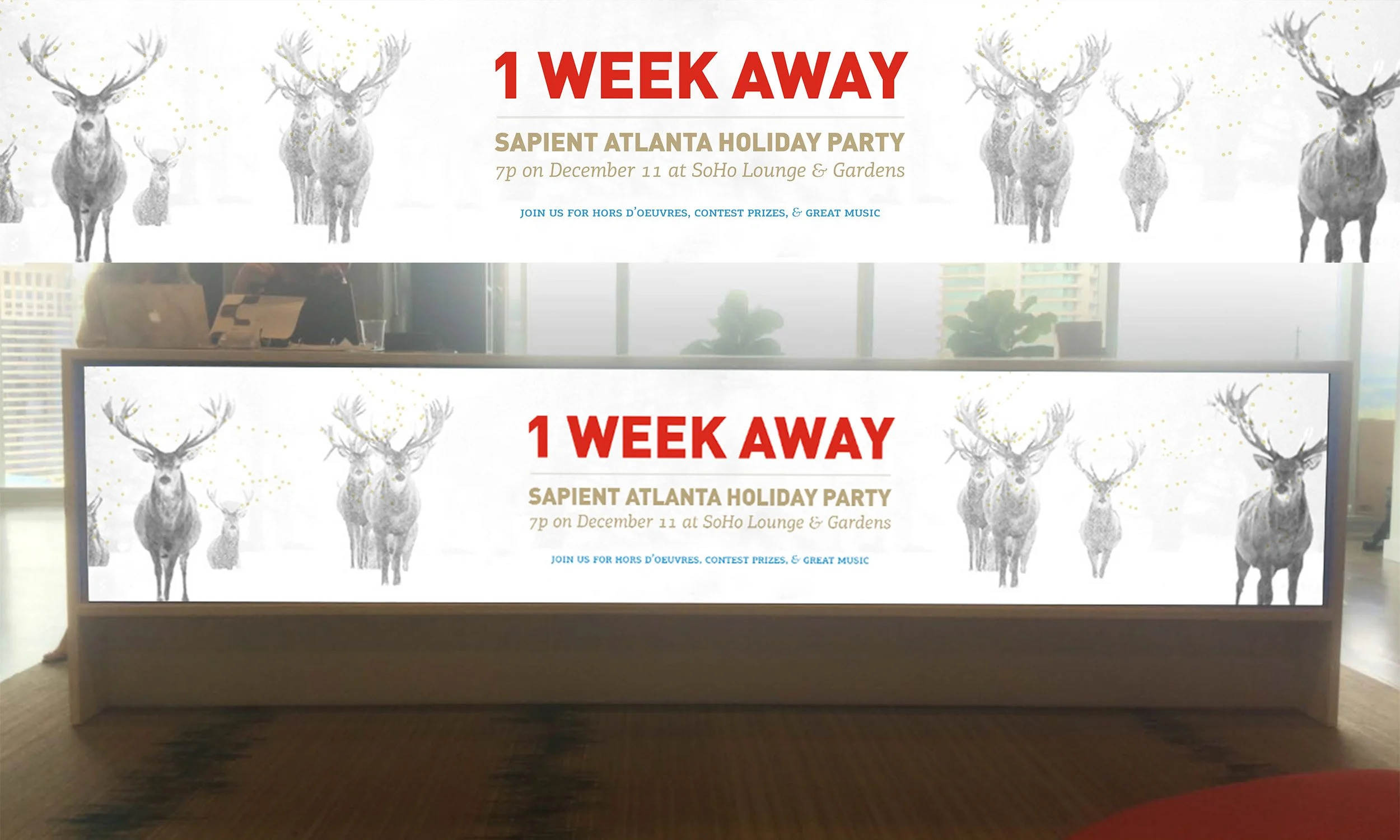 Front Desk Screen: Holiday Party Save the Date