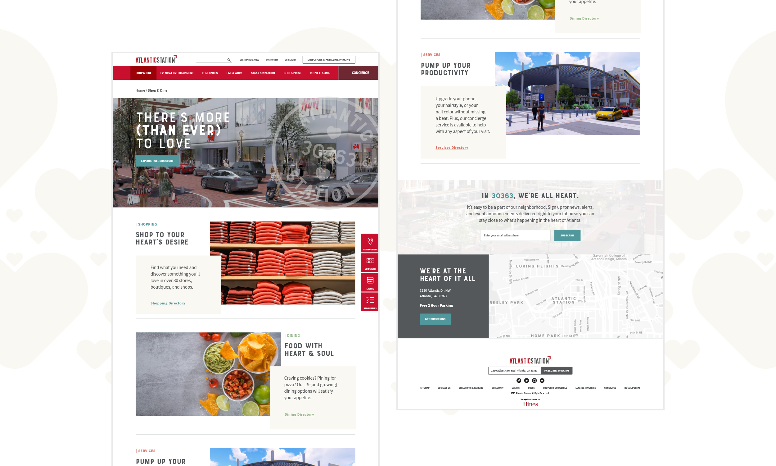 Shop and Dine Landing Page