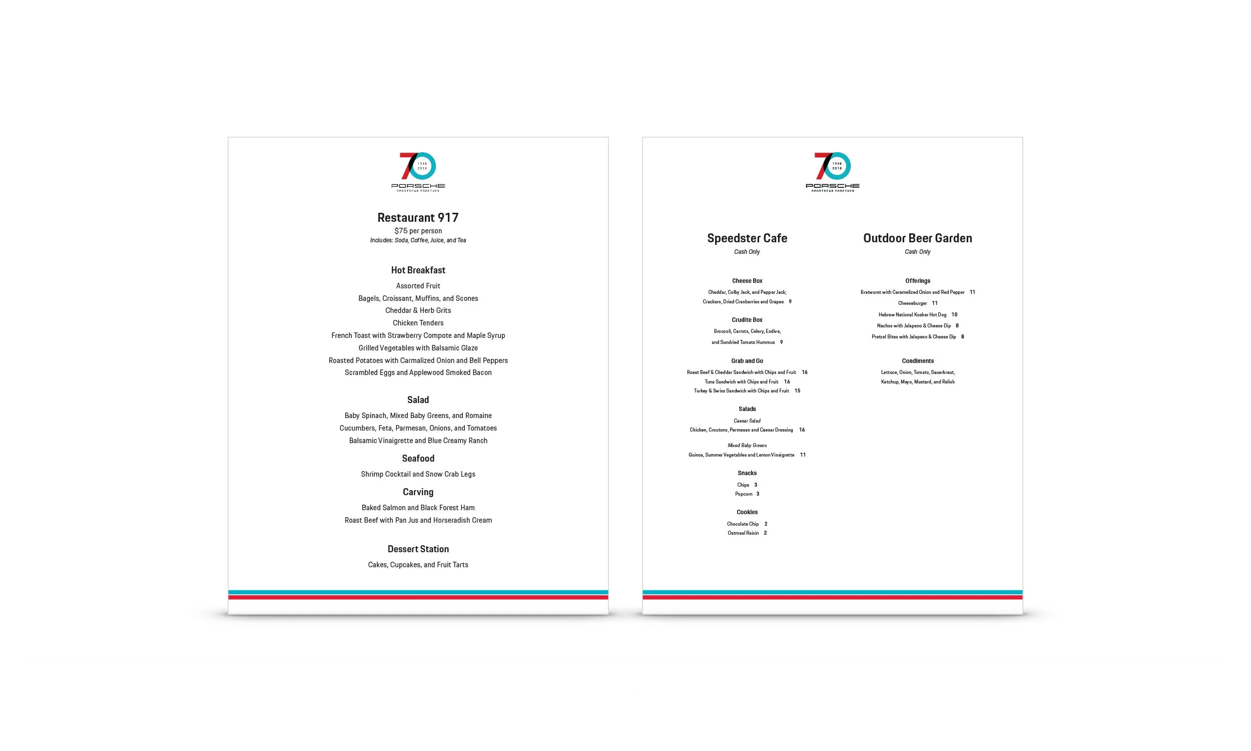 F&B Menu