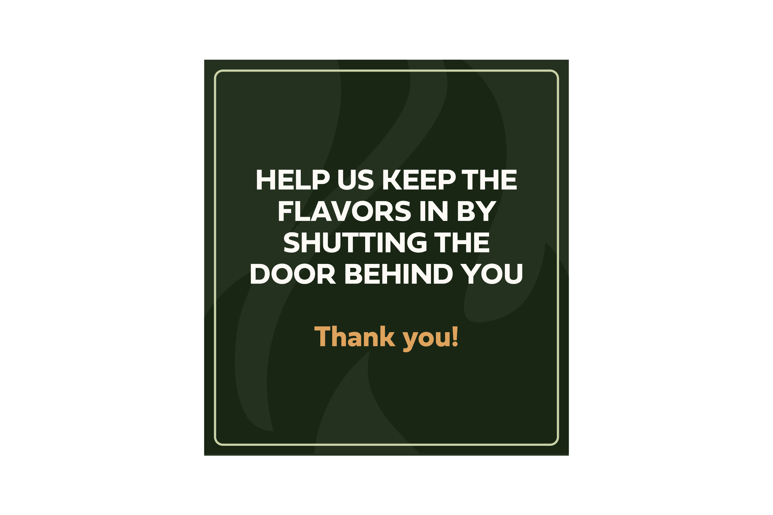 Patio Door Signage