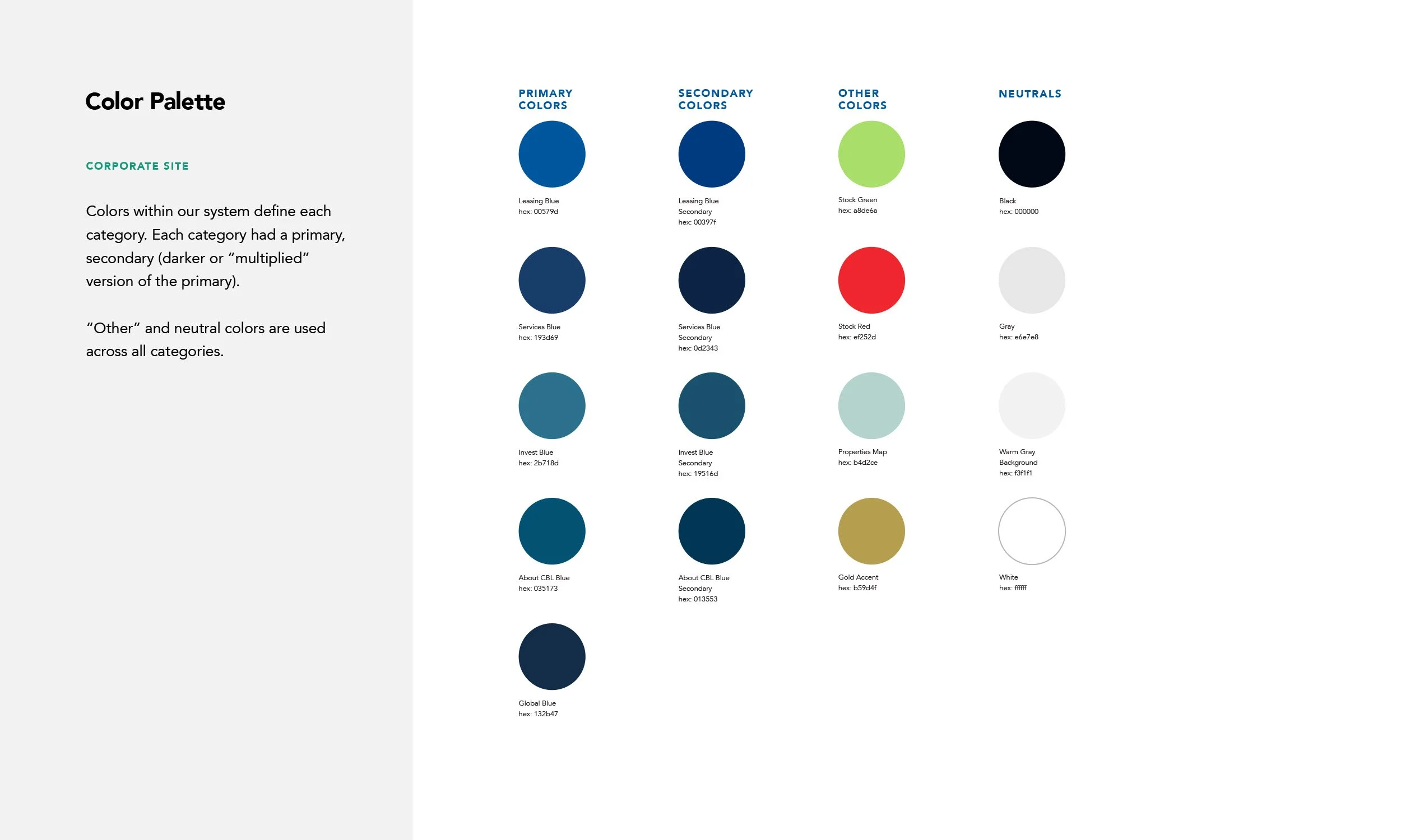 Corporate Color Palette