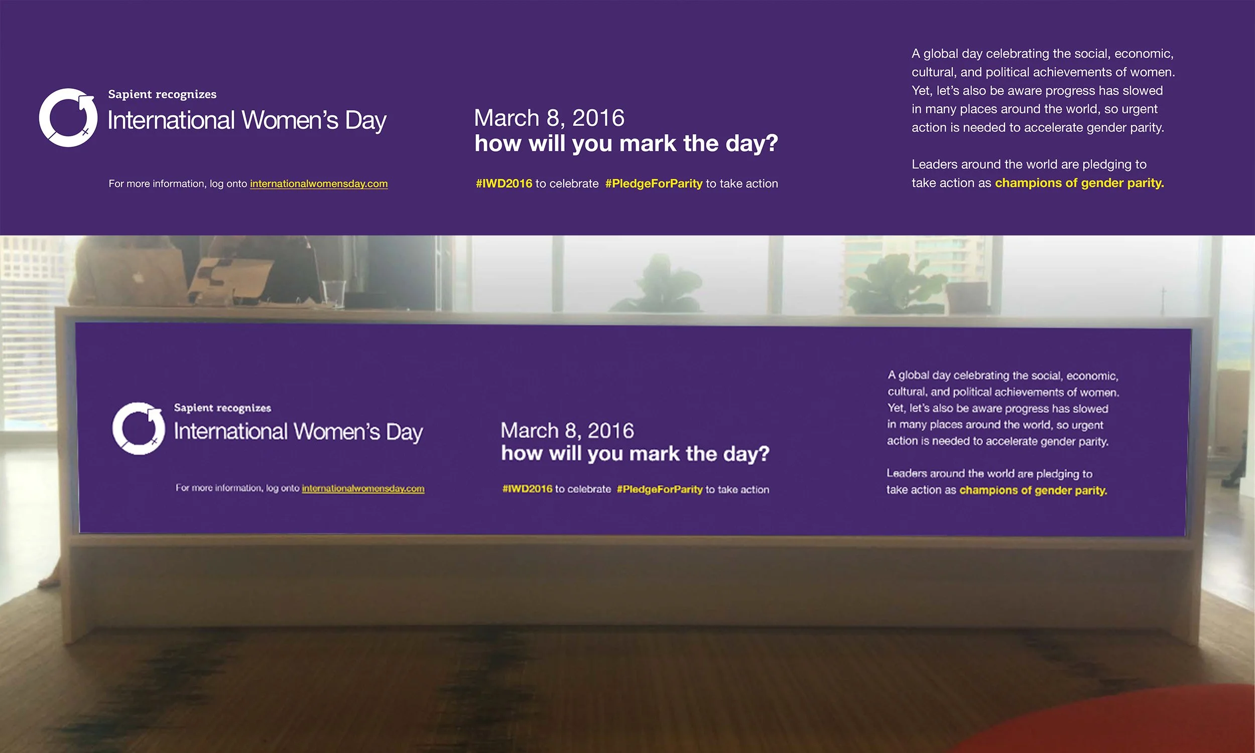 Front Desk Screen: International Women's Day