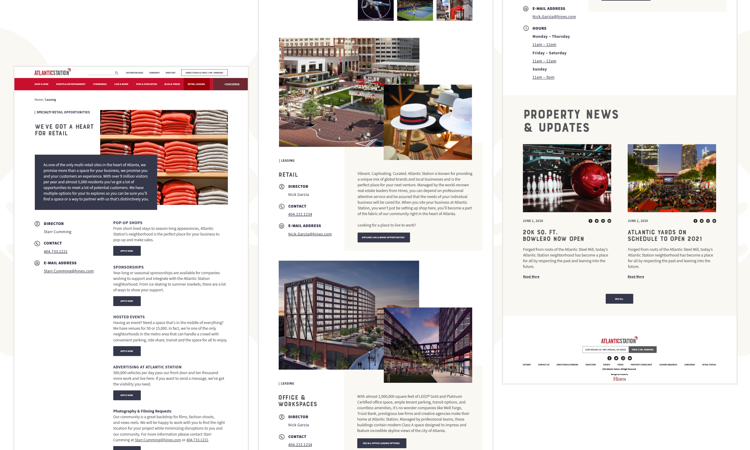 Retail Leasing Pages