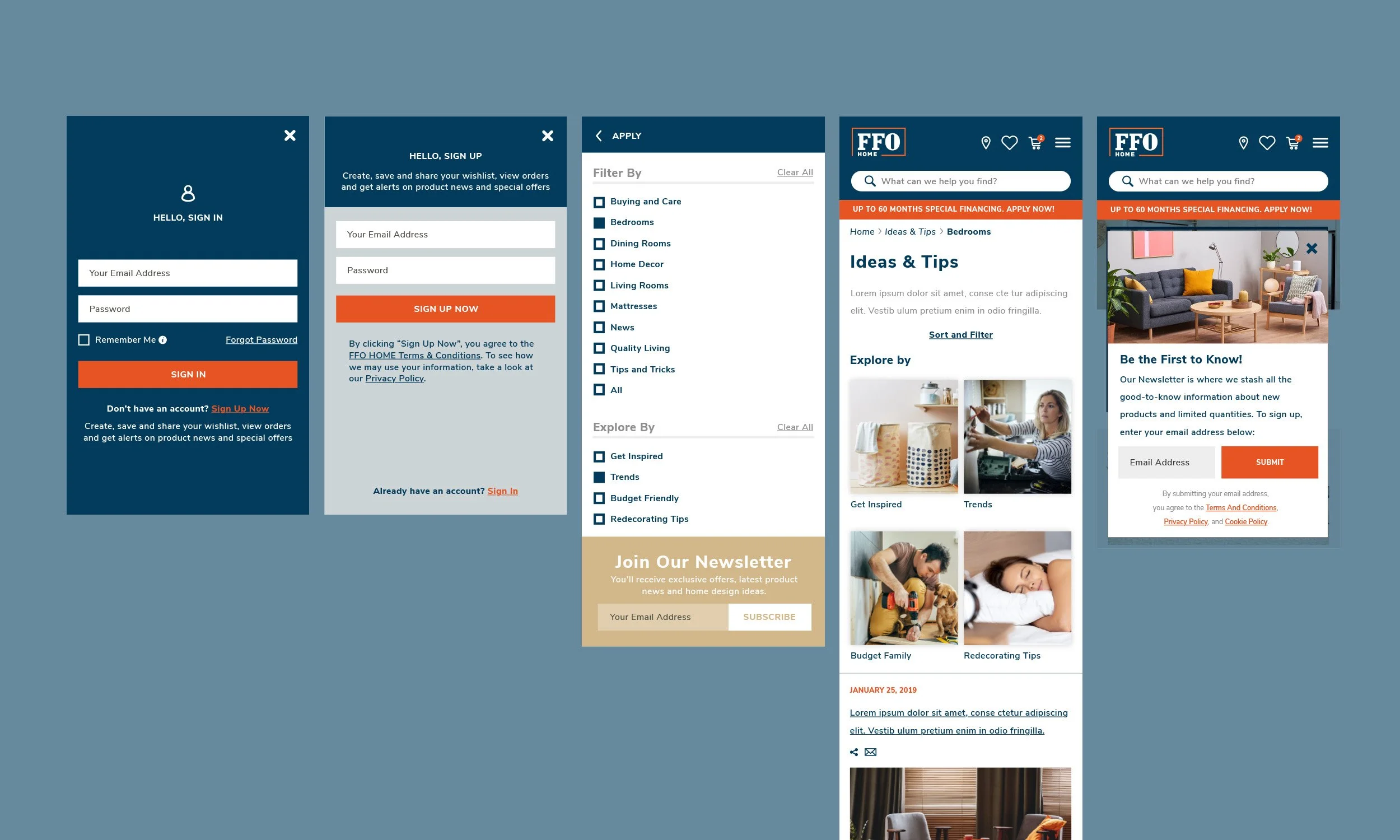 Mobile Screen Samples