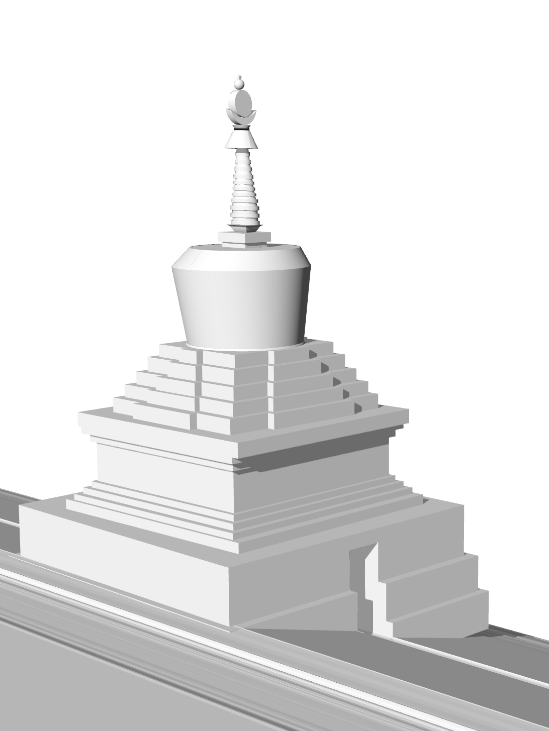 Kadhampa Chorten: Isometric