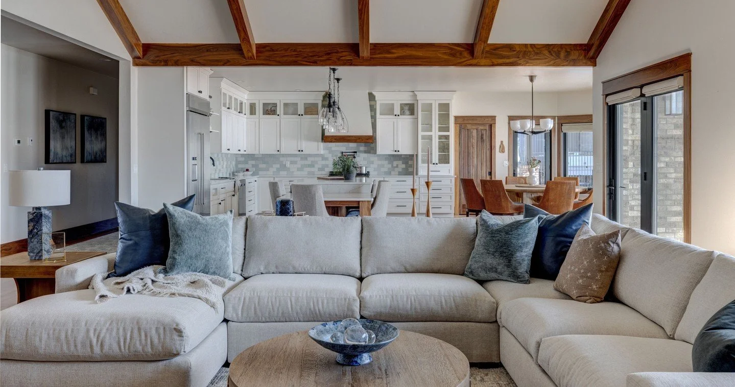 Seamless transitions between living and kitchen&mdash;where color, texture, and layout come together effortlessly.