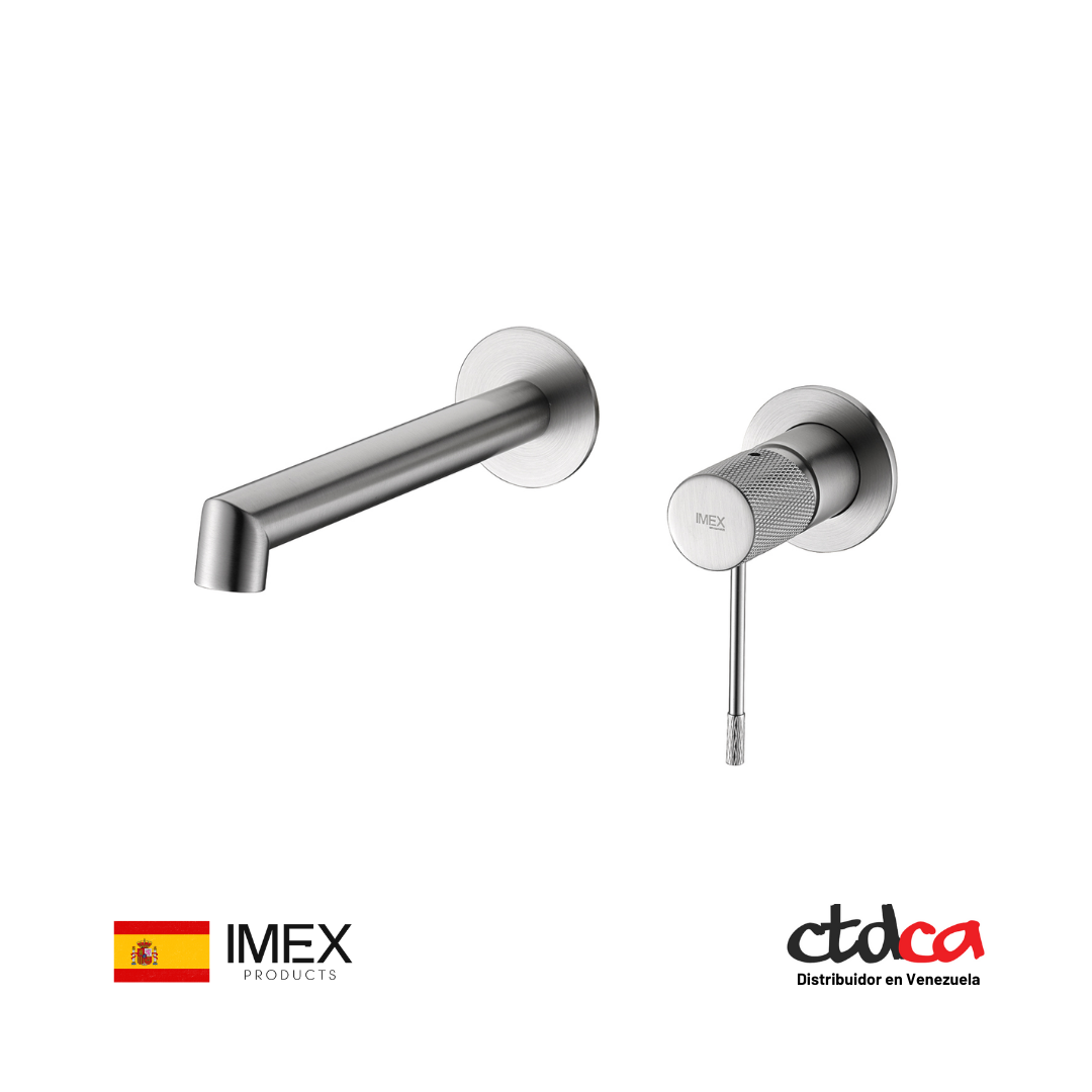SERIE LINE - Grifería de Lavamanos Empotrado - Niquel Cepillado - IMEX