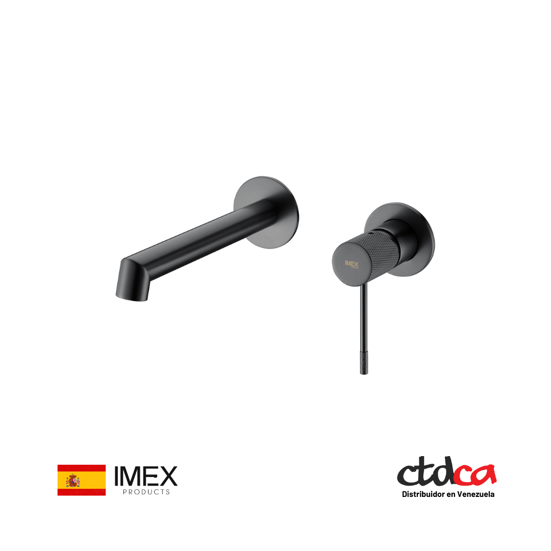 SERIE LINE - Grifería de Lavamanos Empotrado - Black Gum - IMEX