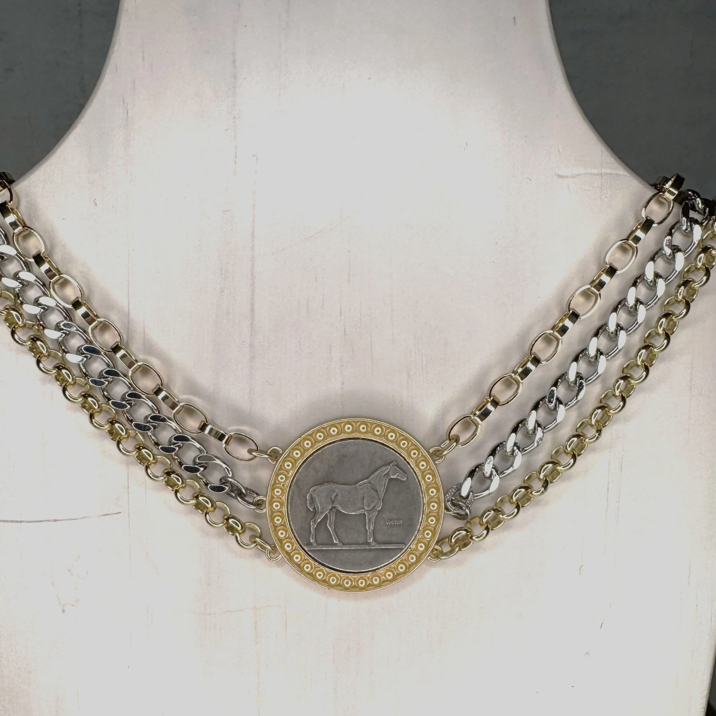 Western Heiress Horse Medallion Necklace