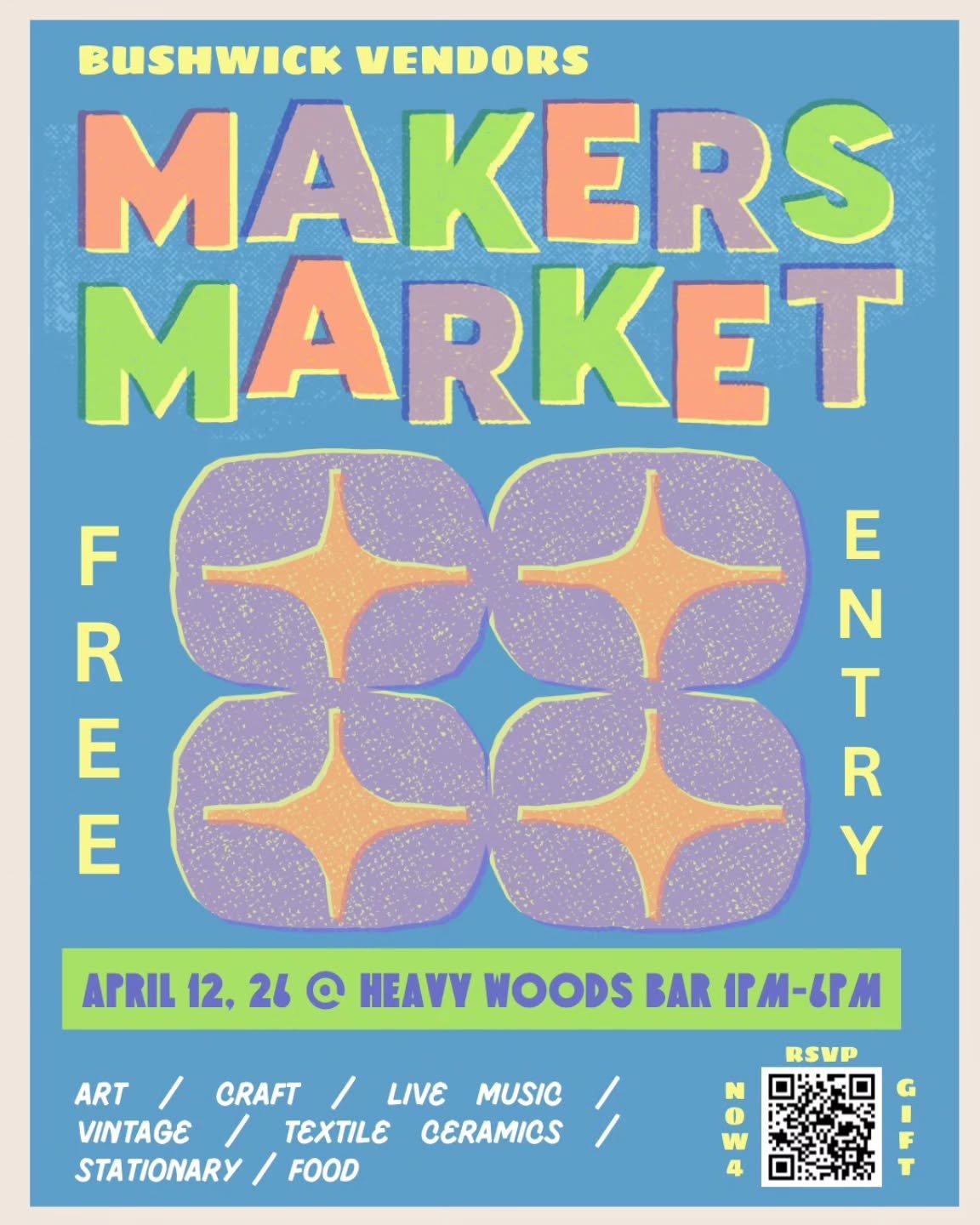Going to be selling my work at @bushwickvendorsmarket this Saturday! New prints incoming ✨